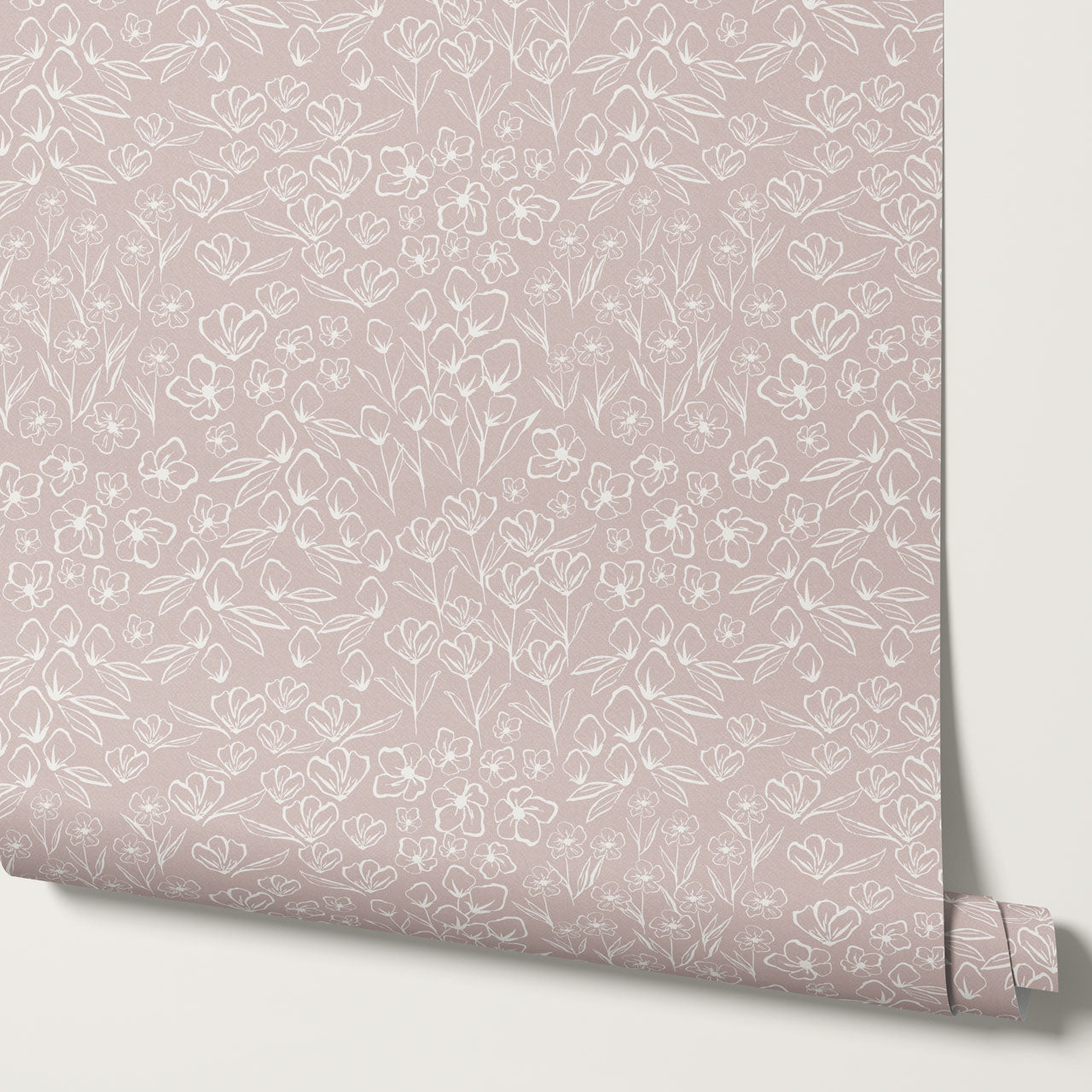 Millie Garden Dusty Pink Wallpaper