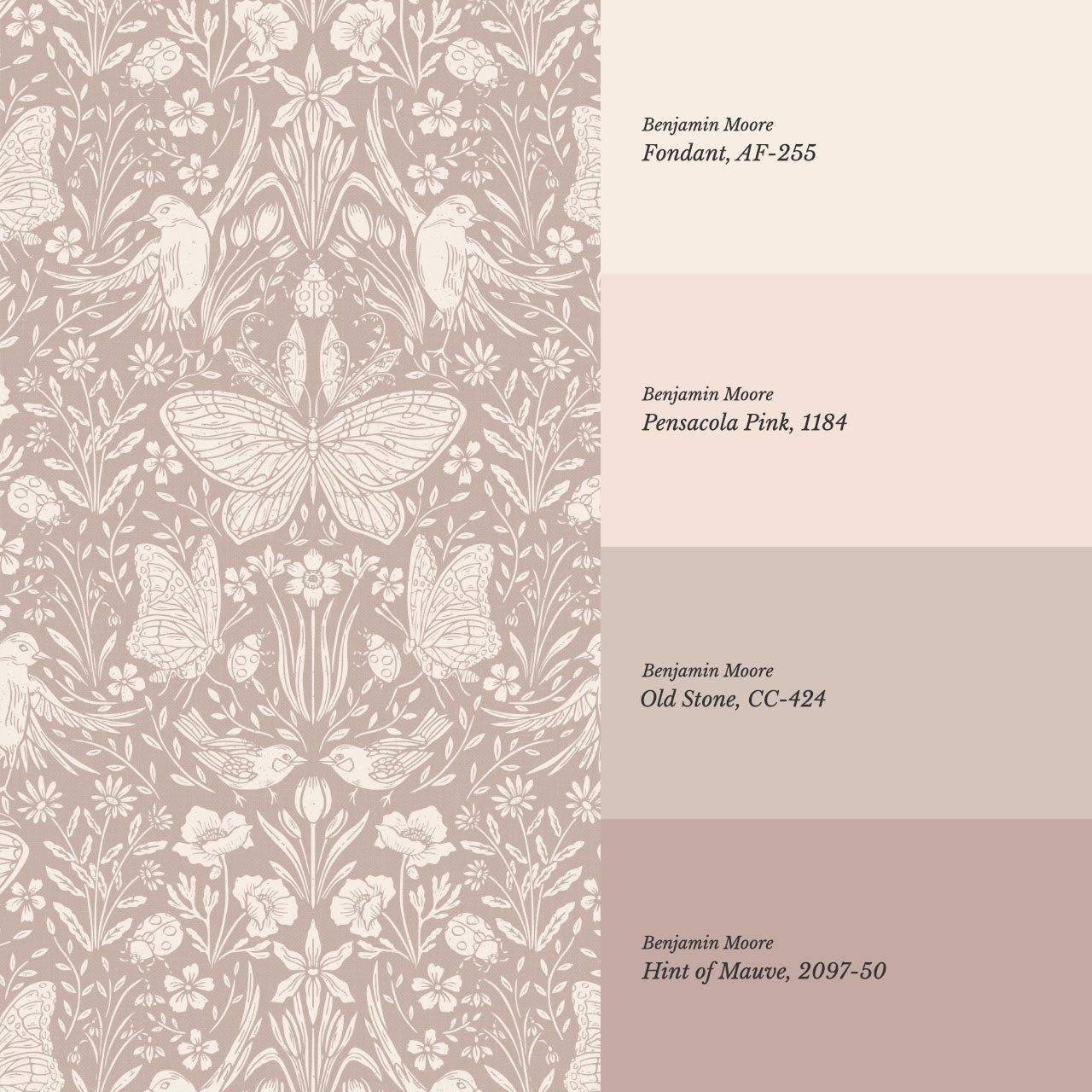 Millie Meadow Song Antique Rose Wallpaper