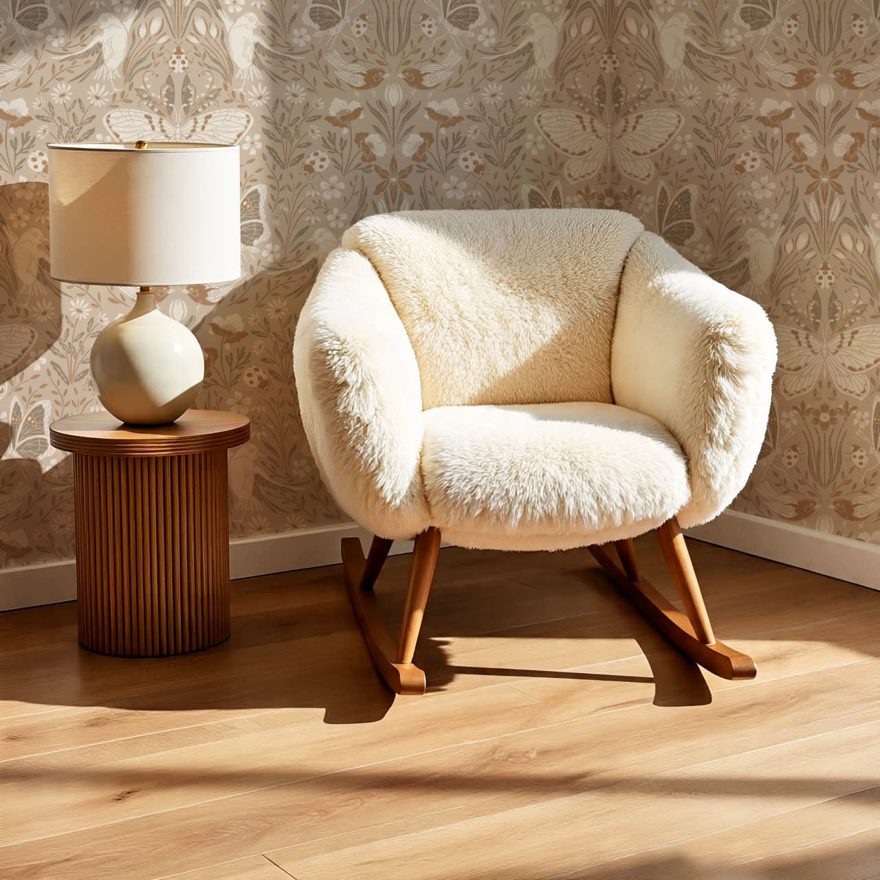 Millie Meadow Song Taupe Wallpaper