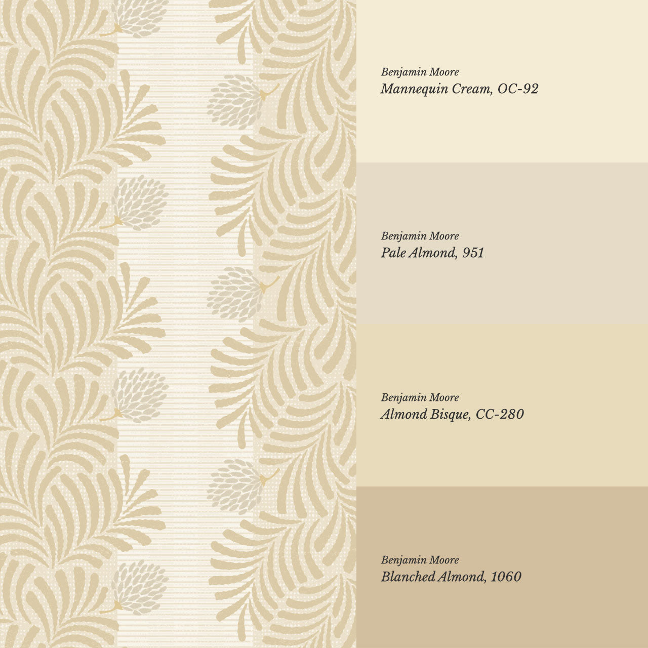 Mirabelle Japandi Botanical Stripes Yellow Wallpaper