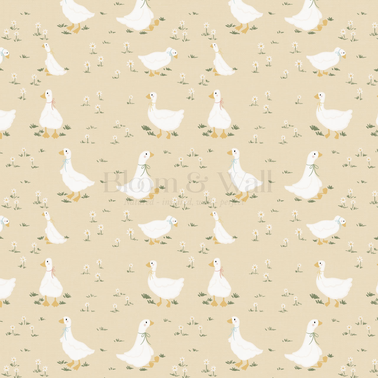 Miriam Daisy Goose Butter Wallpaper