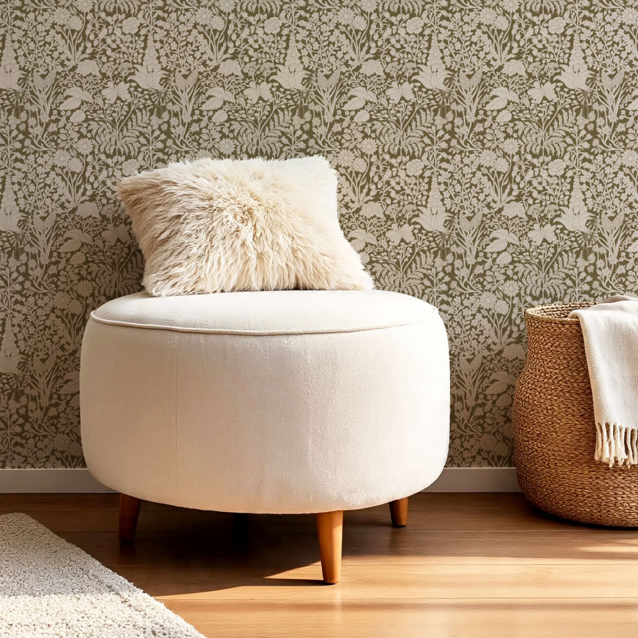 Montpellier Garden Moss Wallpaper
