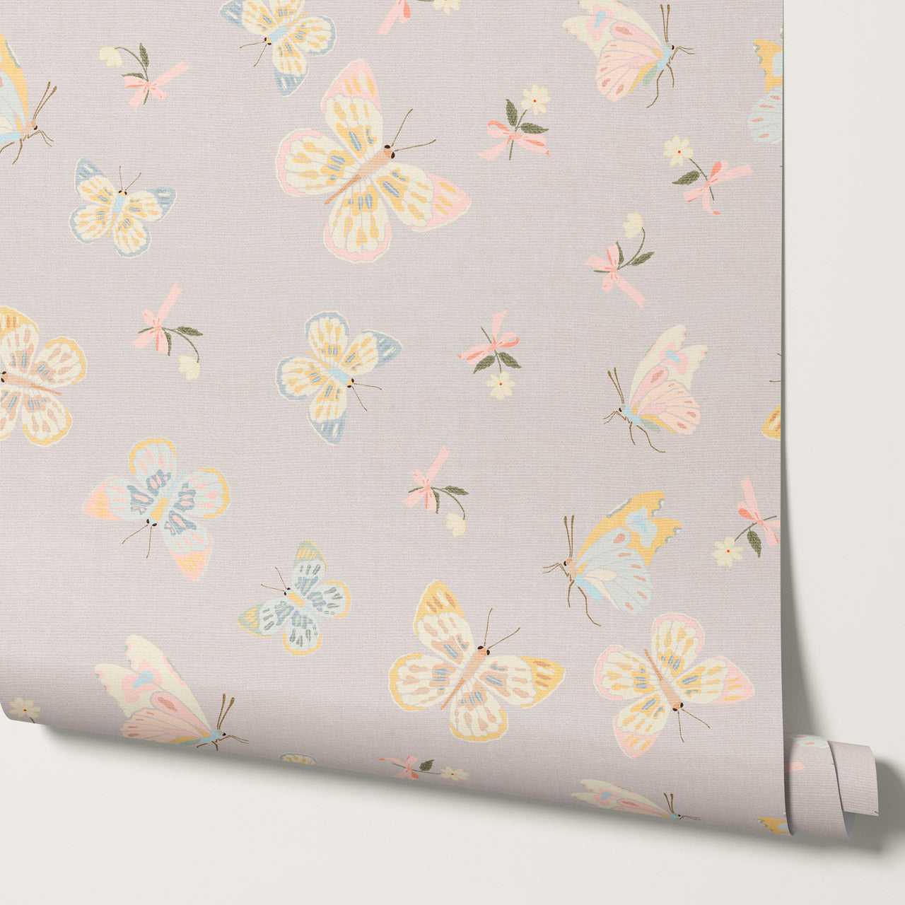 Myla Midsummer Butterflies Rose Dust Wallpaper