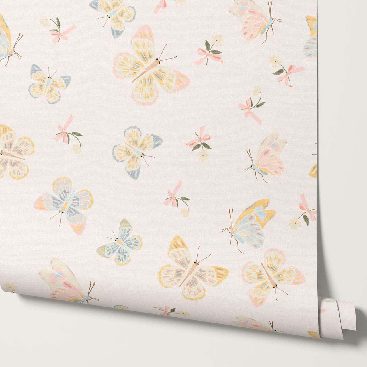 Myla Midsummer Butterflies Warm Cream Wallpaper