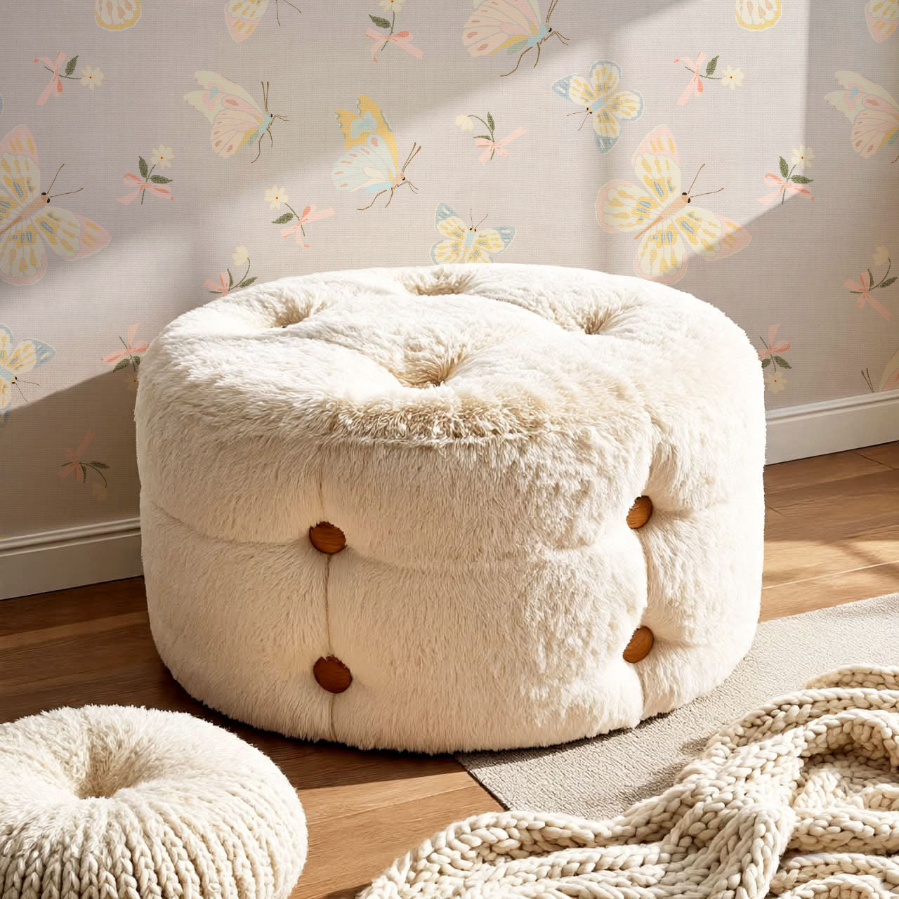 Myla Midsummer Butterflies Rose Dust Wallpaper