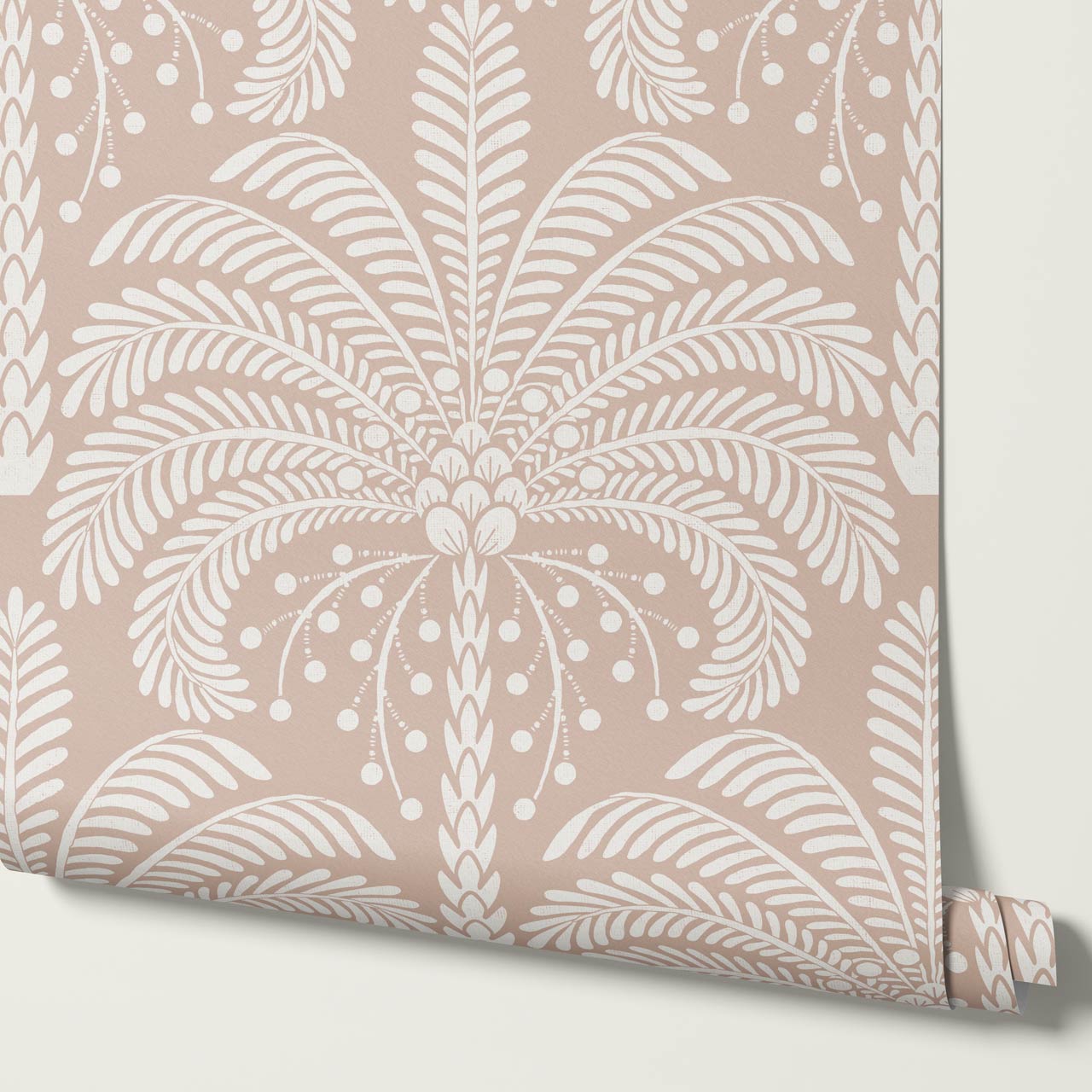 Nadia Large Retro Palms Pink Wallpaper