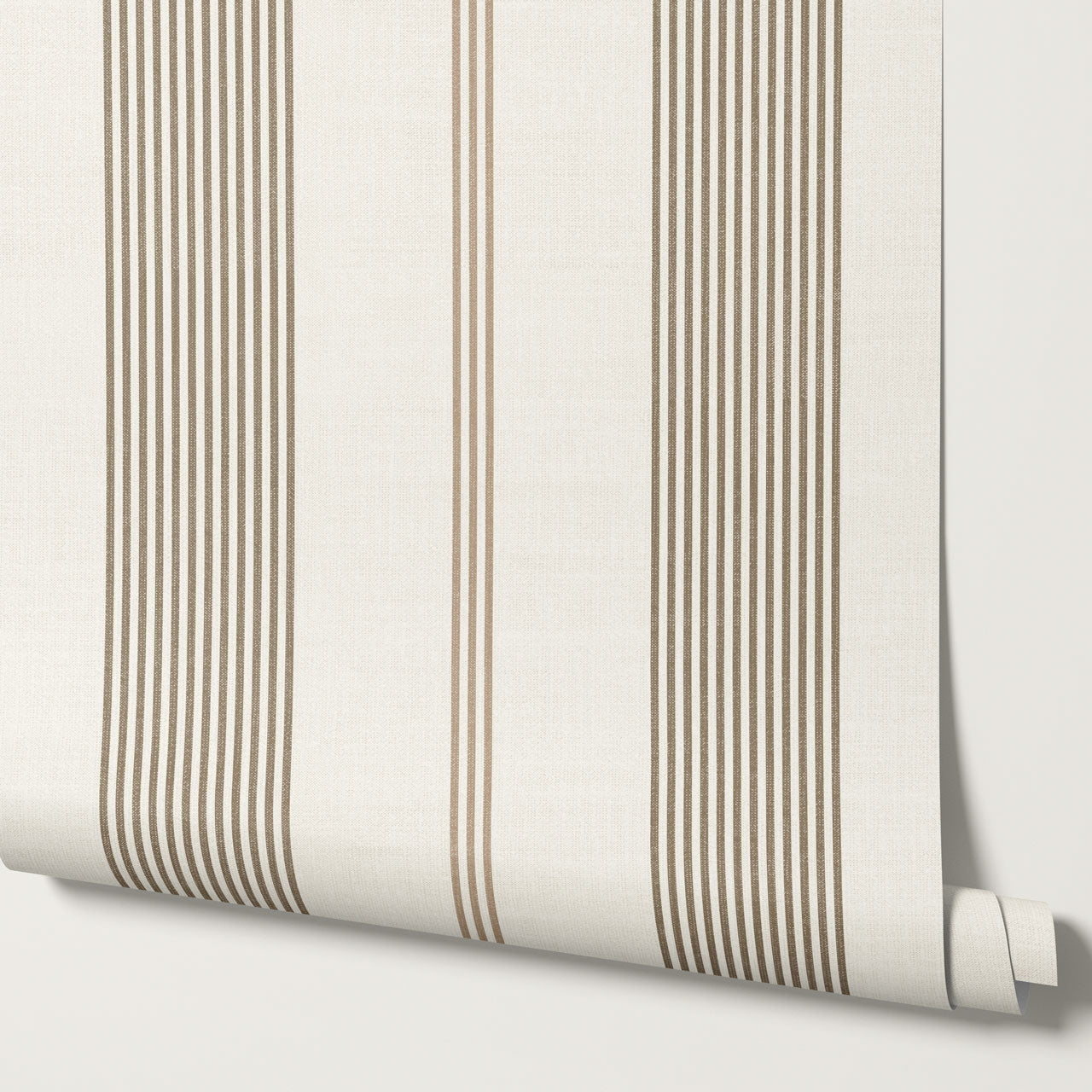 Naomi Tailor Stripes Brown Wallpaper