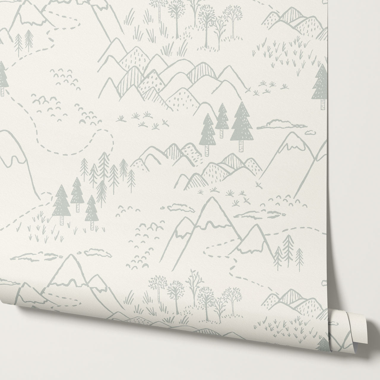 Blair Mountain Tops Cream Sea Salt Wallpaper