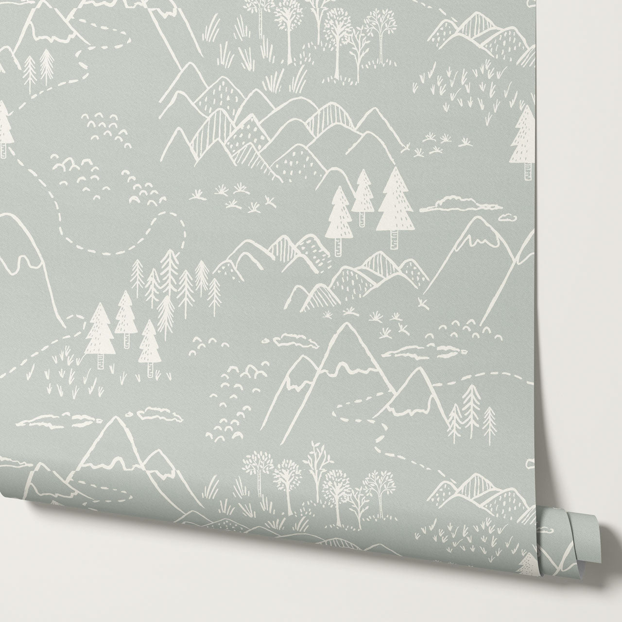 Blair Mountain Tops Sea Salt Wallpaper