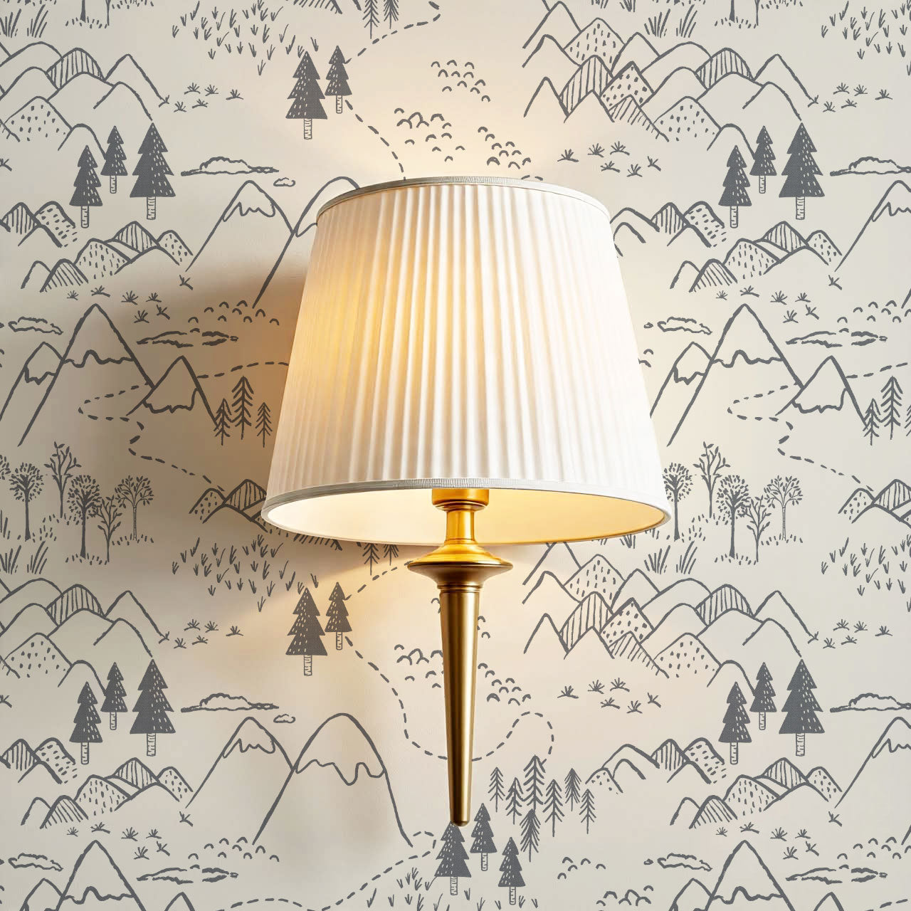 Blair Mountain Tops Cream Slate Wallpaper
