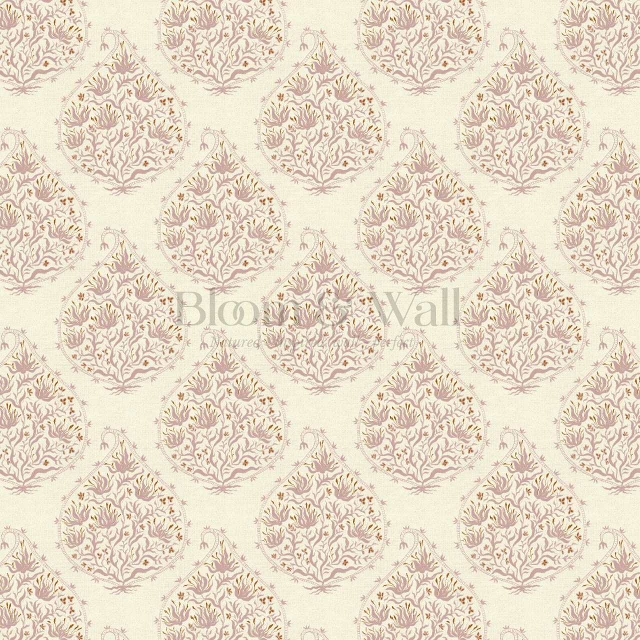 Narcisa Block Print Pale Pink Butter Wallpaper