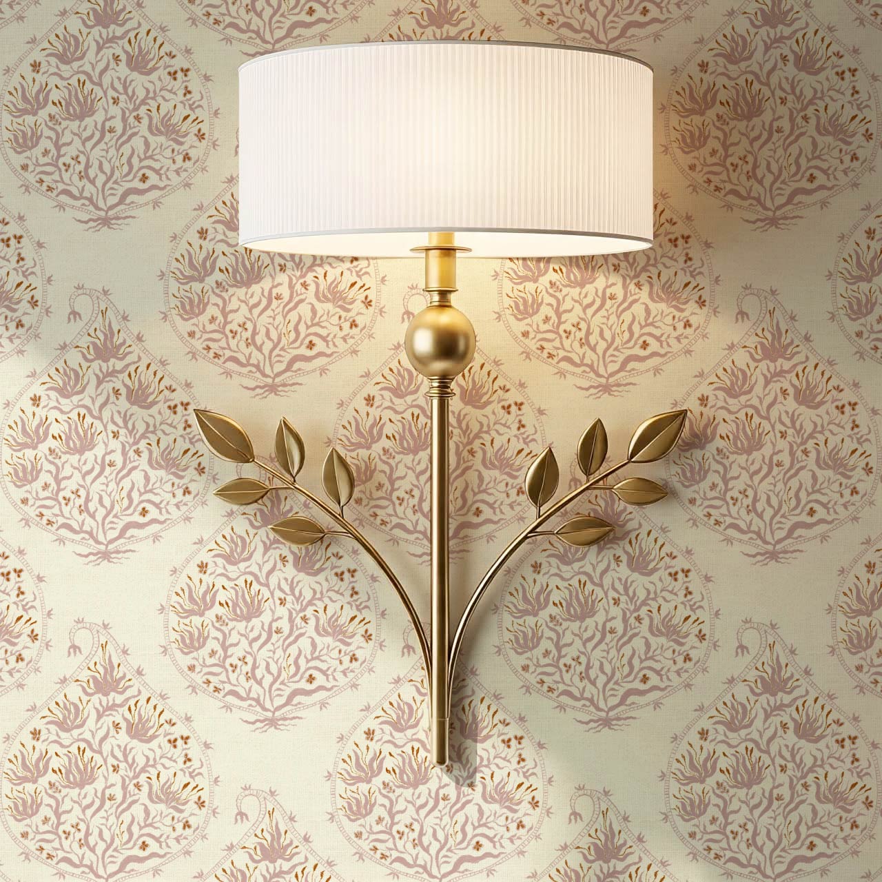 Narcisa Block Print Pale Pink Butter Wallpaper