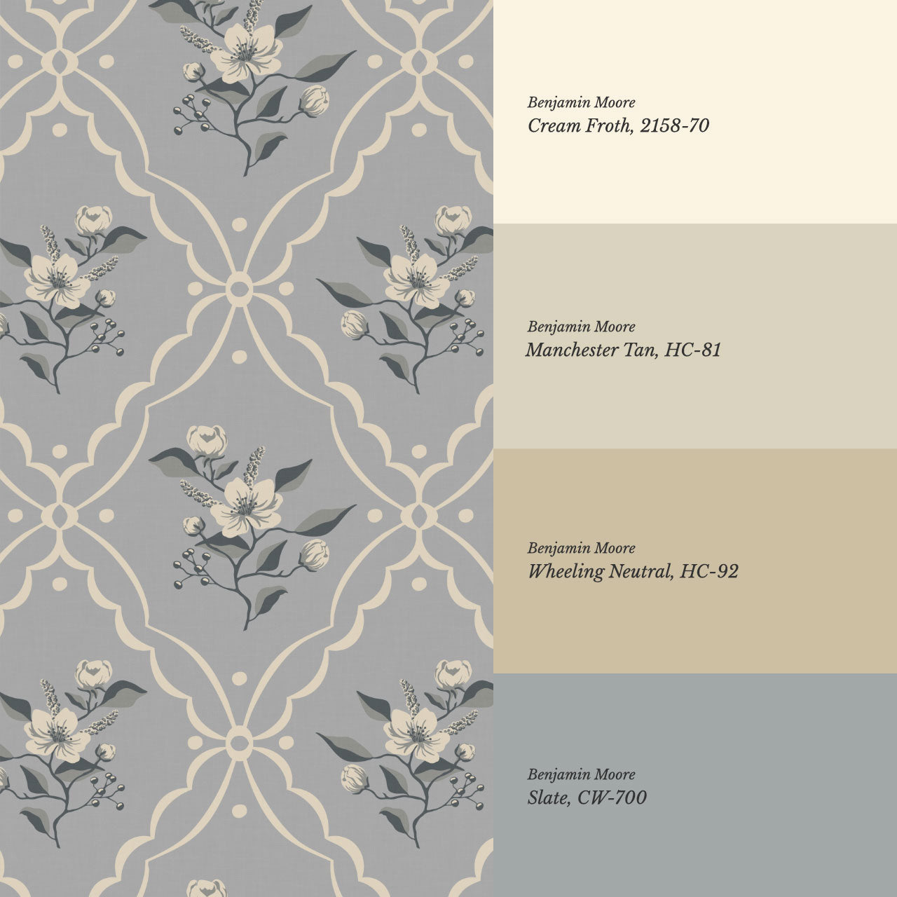 Nayeli Cottage Diamond French Blue Wallpaper