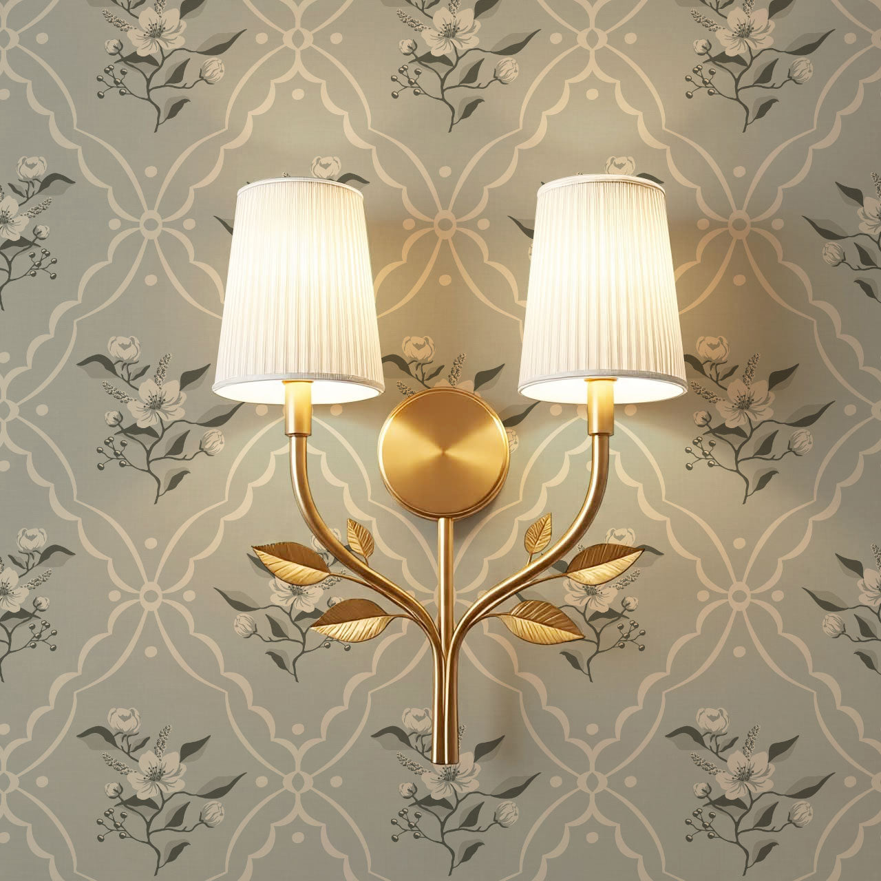 Nayeli Cottage Diamond Sage Wallpaper