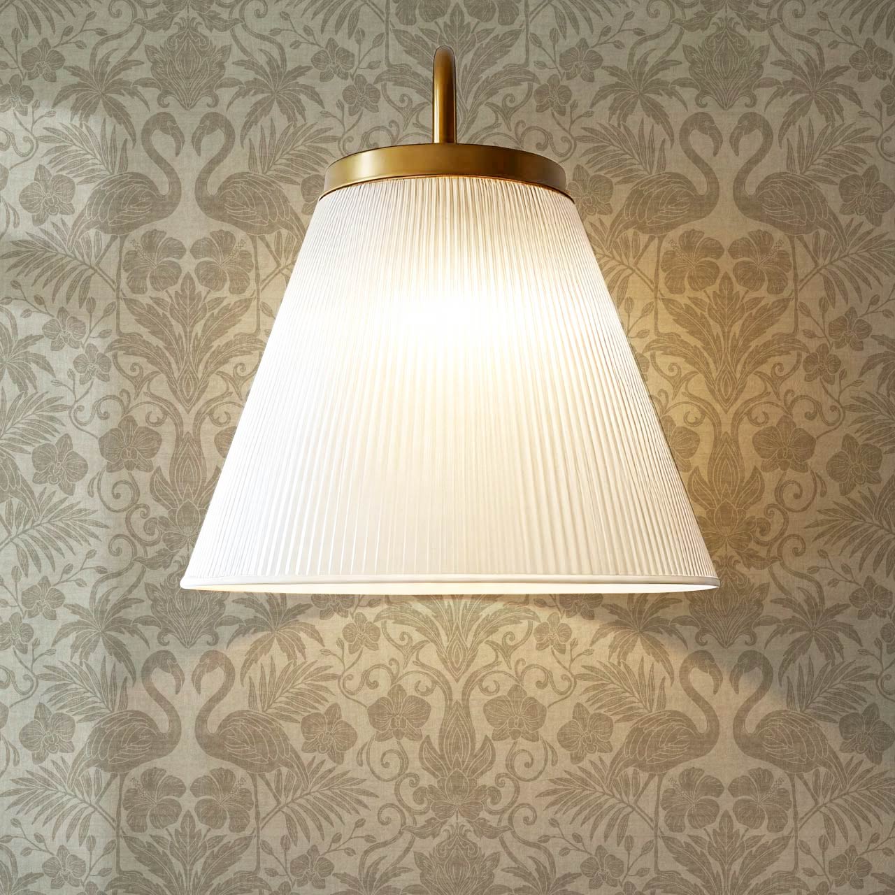 Nemy Flamingoes Stone Taupe Wallpaper