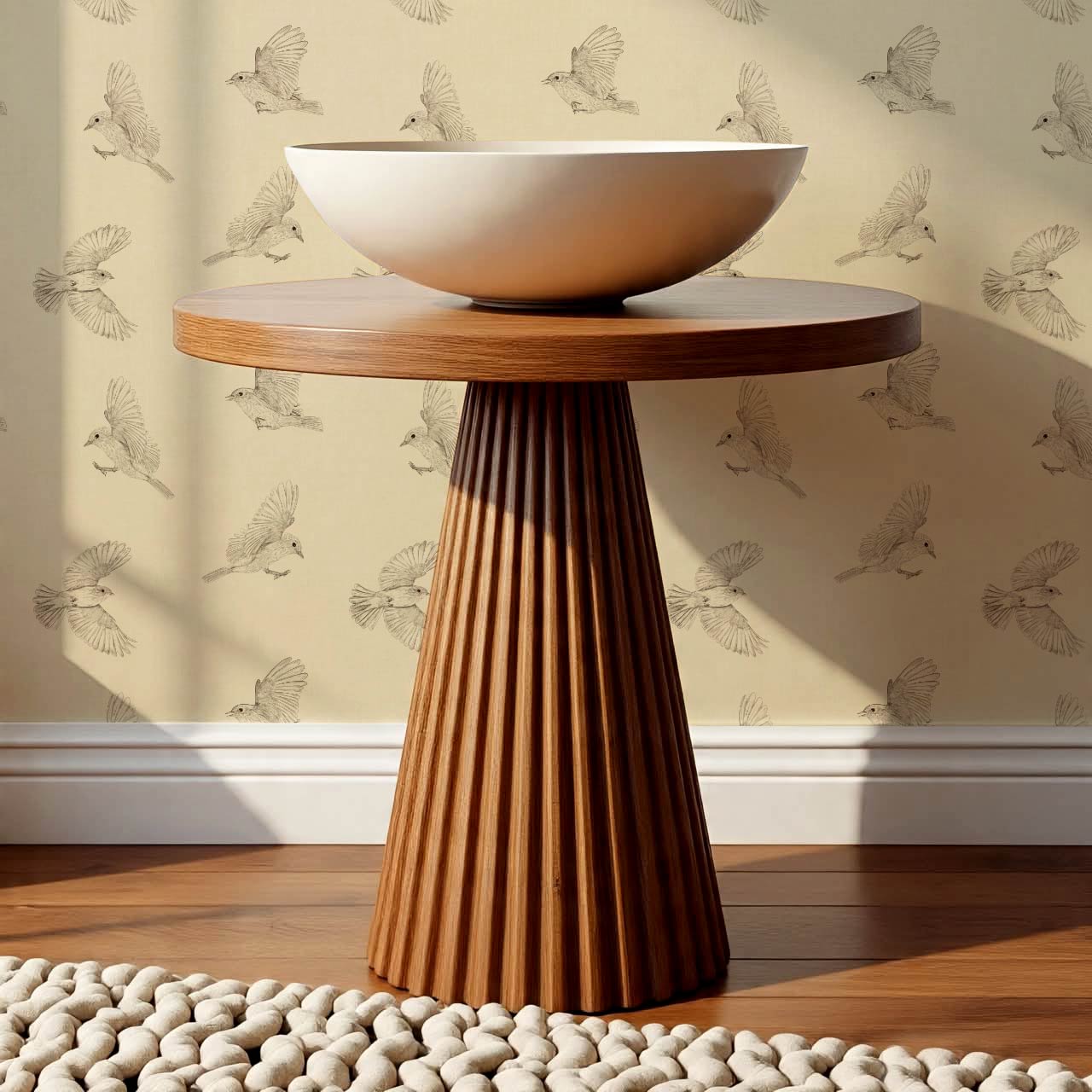 Nerissa Birds Pale Honey Wallpaper
