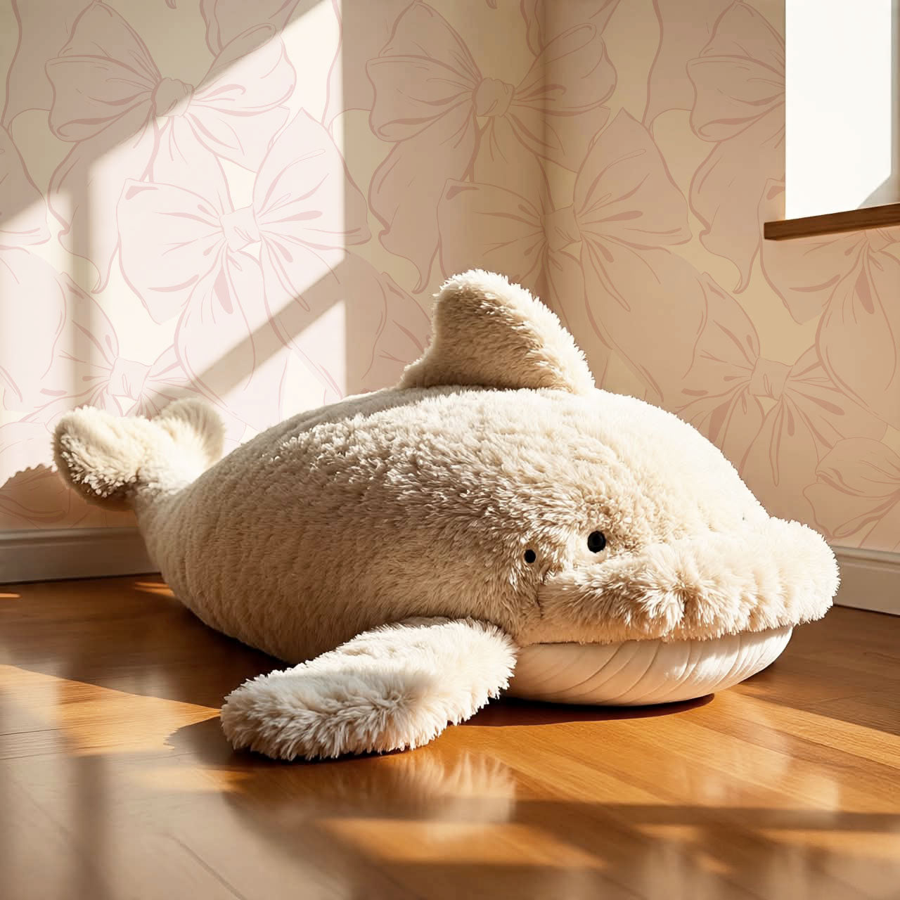 Nevaeh Large Bows Pink Wallpaper