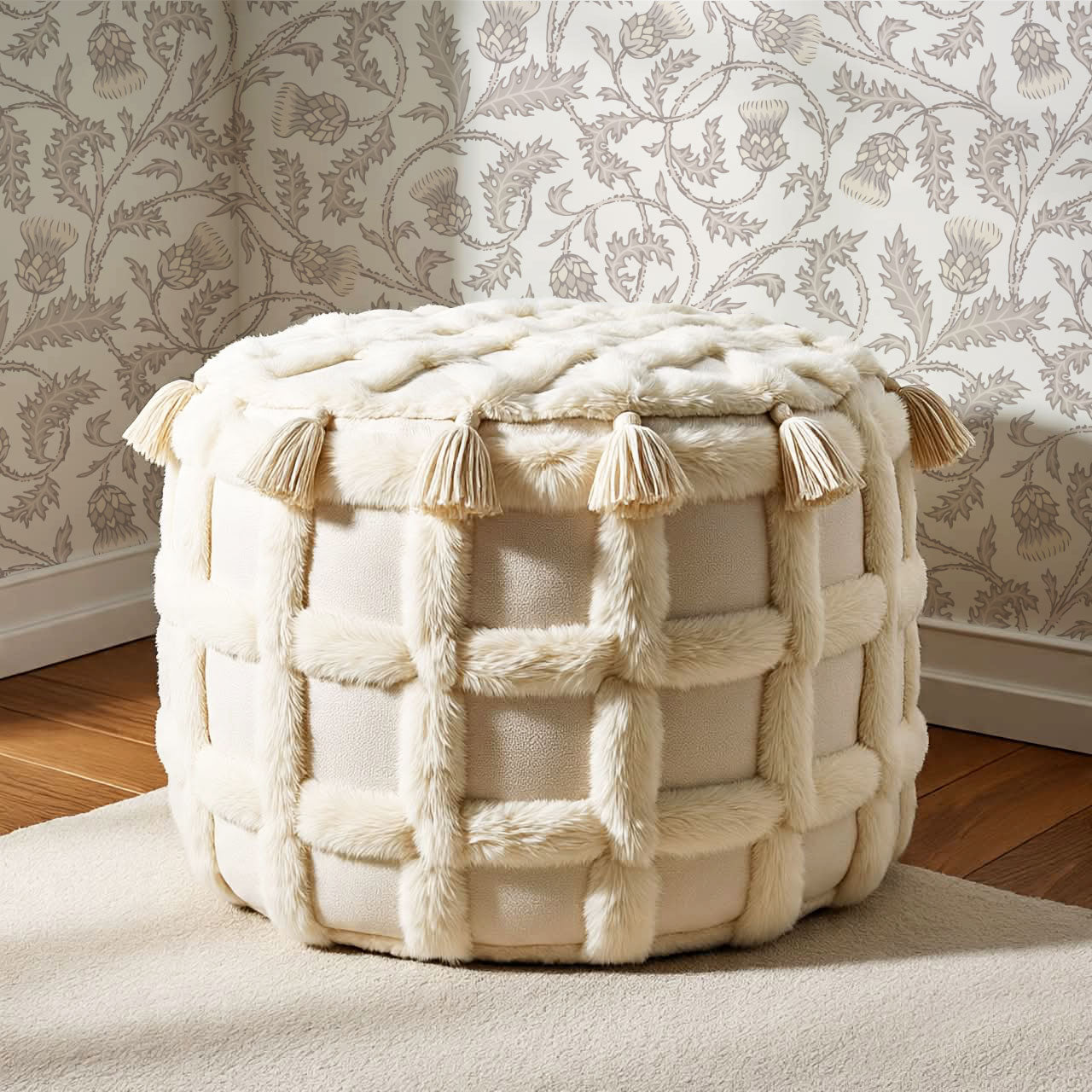 Nova Twisting Thistle Neutral Wallpaper