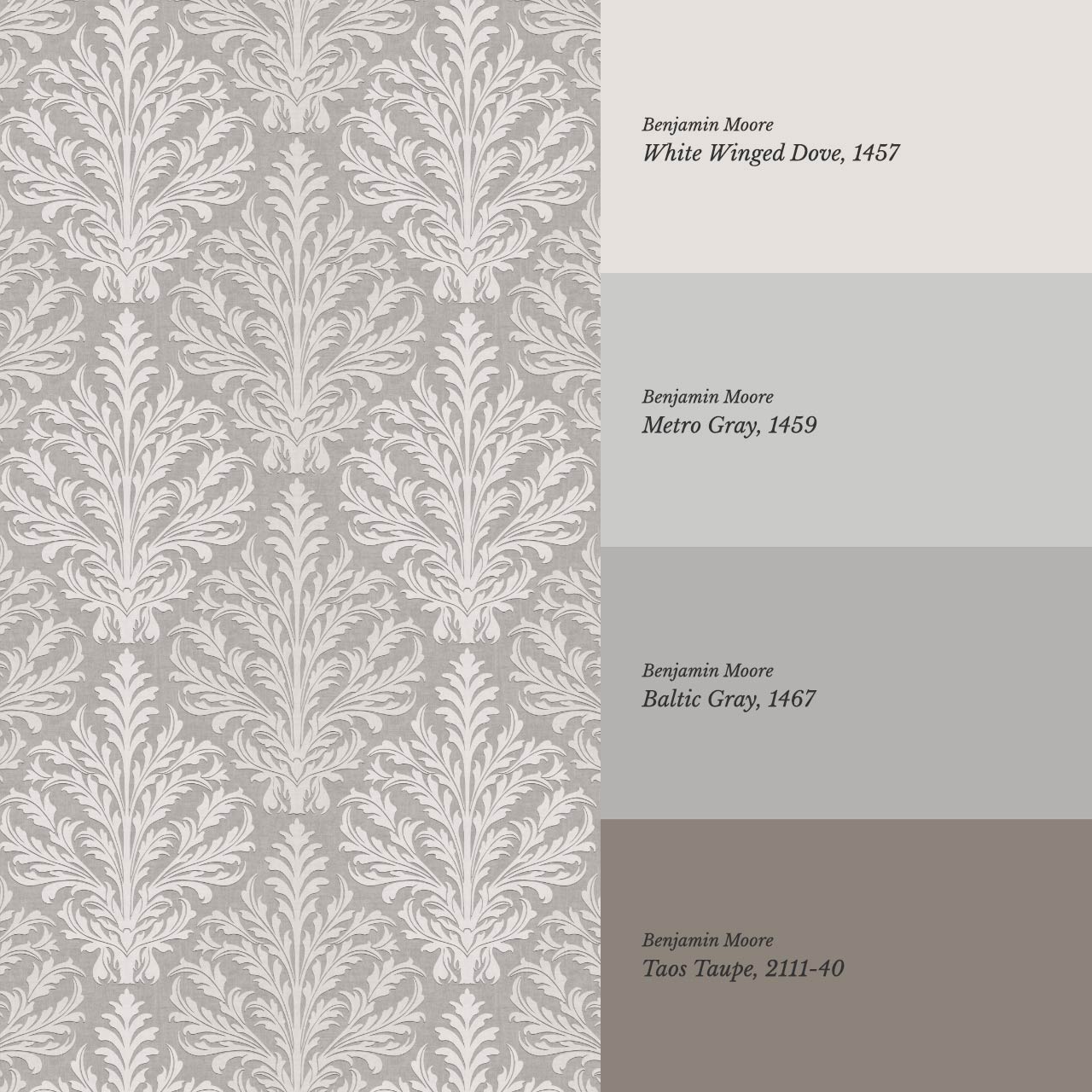 Novalie Diamond Damask Dove Gray Wallpaper