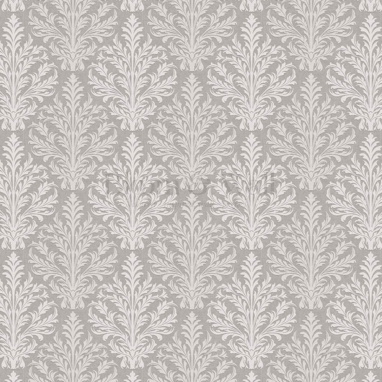 Novalie Diamond Damask Dove Gray Wallpaper