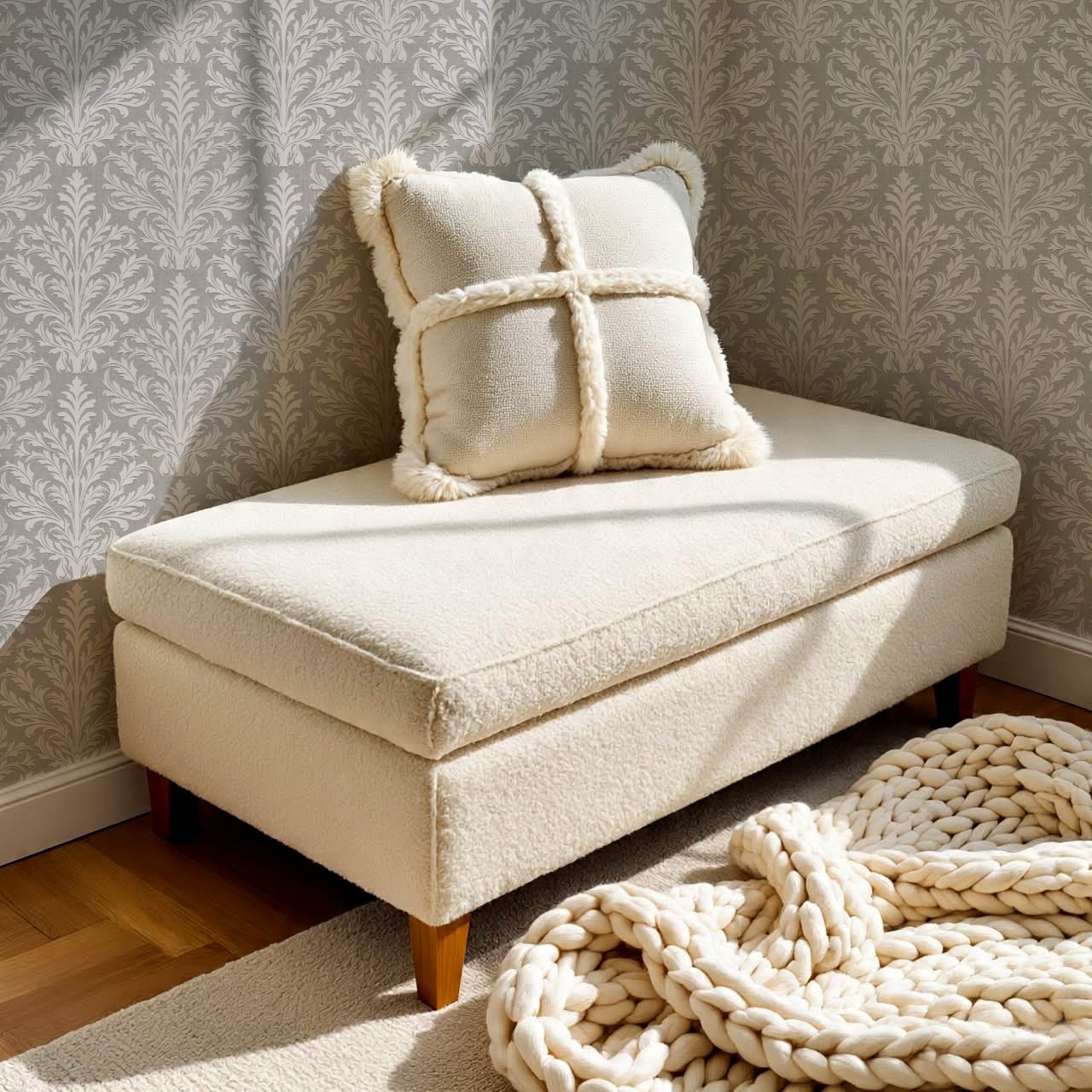 Novalie Diamond Damask Dove Gray Wallpaper