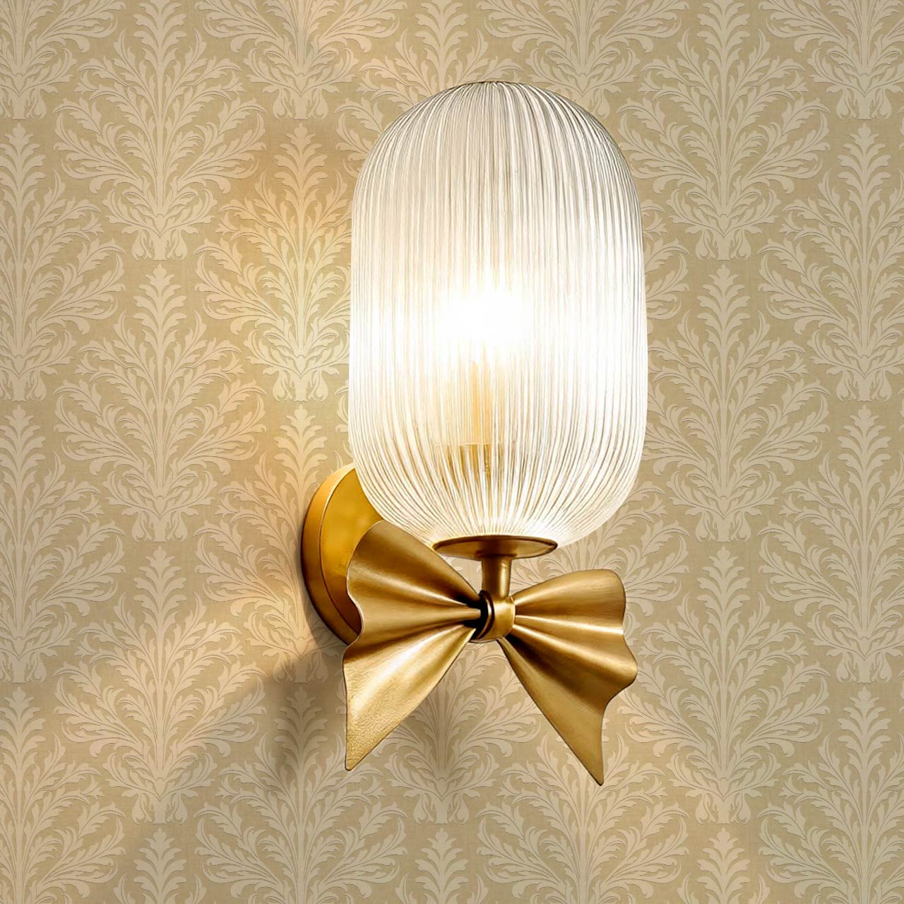 Novalie Diamond Damask Almond Yellow Wallpaper