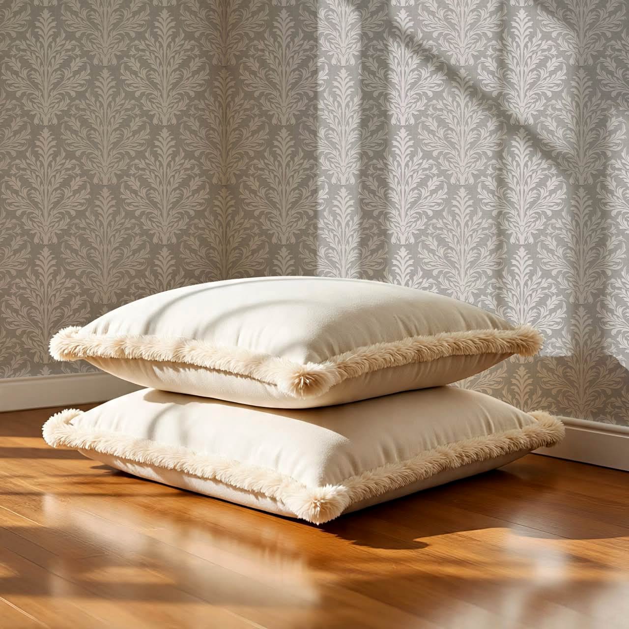 Novalie Diamond Damask Dove Gray Wallpaper