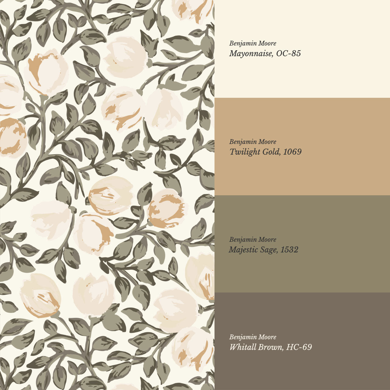 Novus Cream Blooms Wallpaper