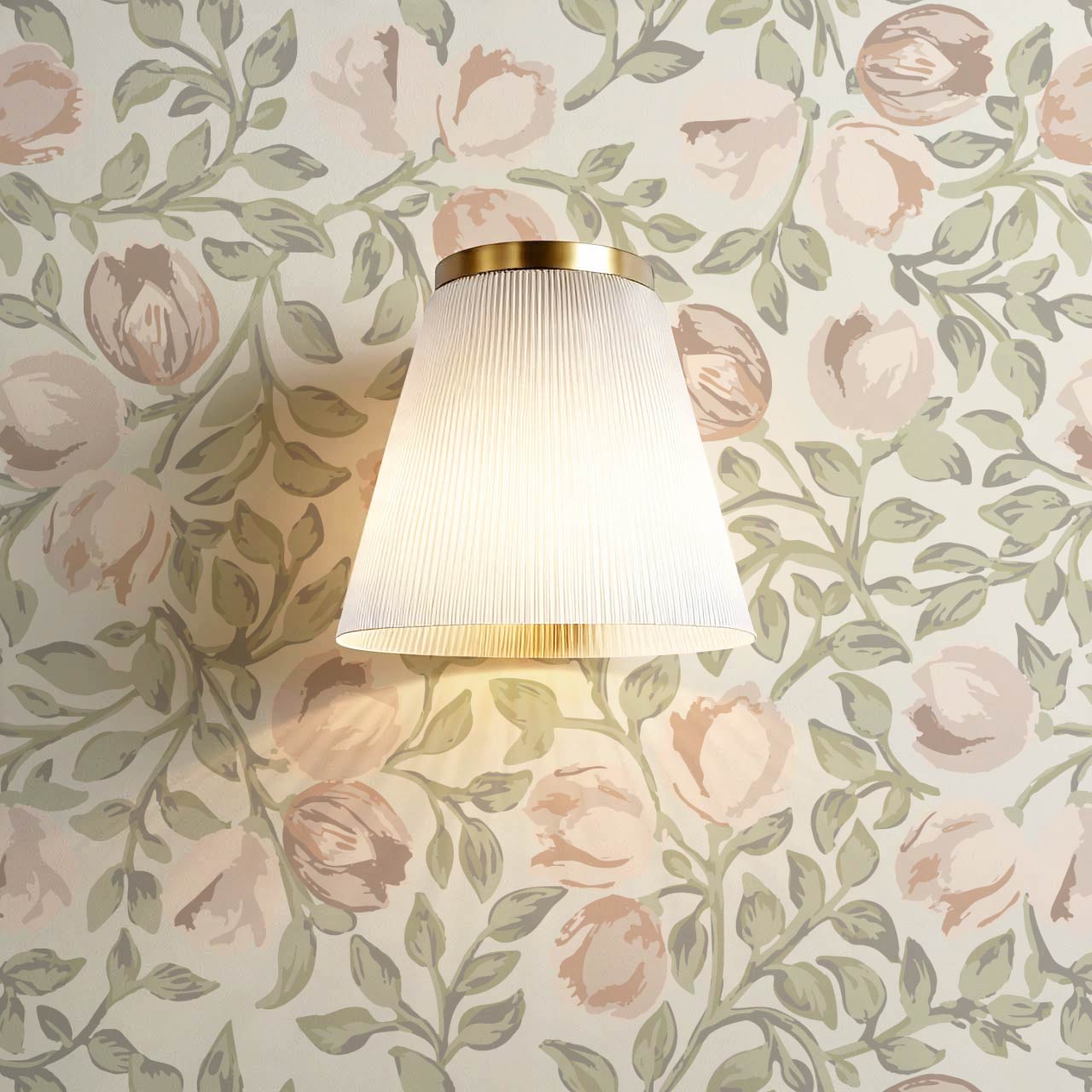 Novus Blooms Soft Sage Blush Wallpaper
