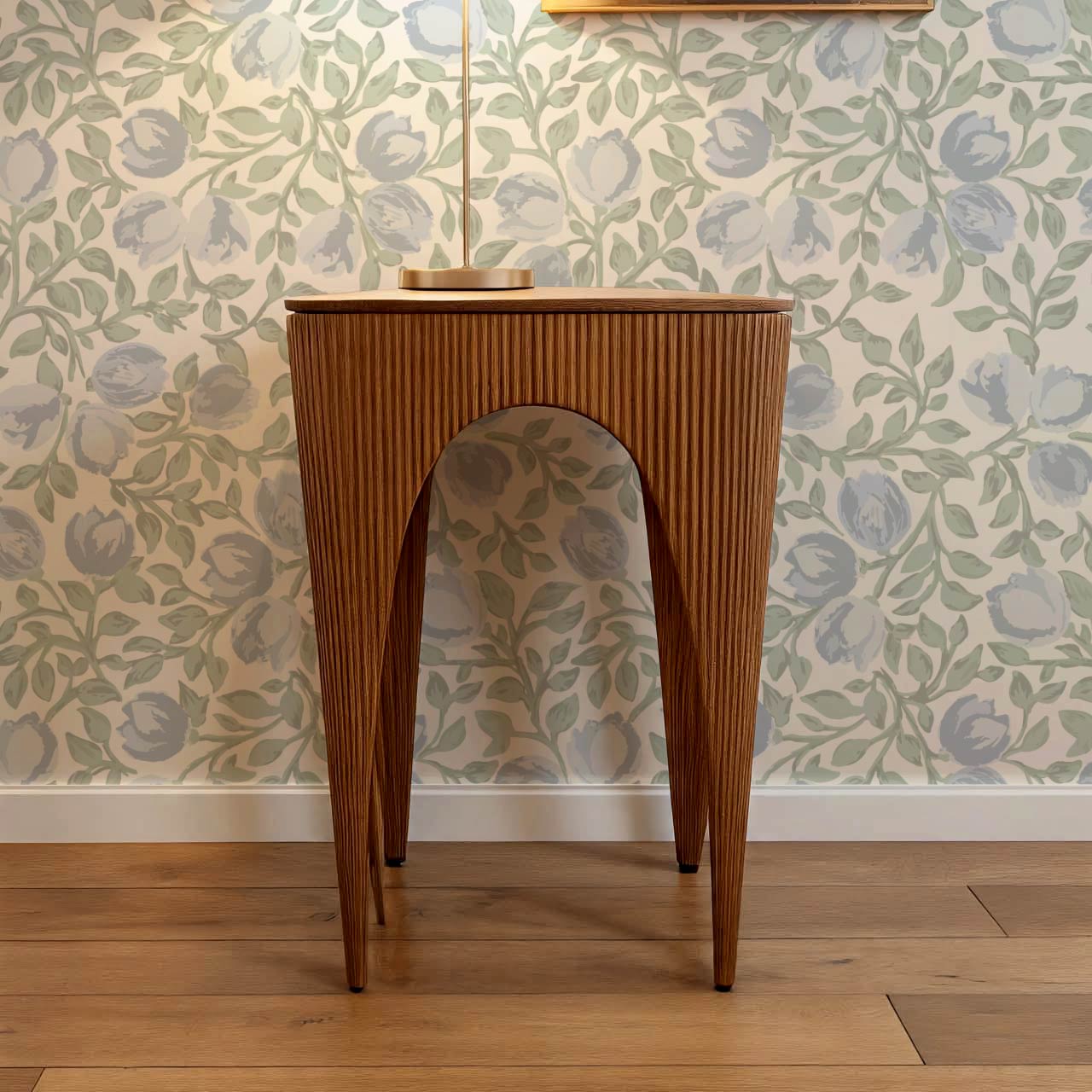 Novus Blooms French Blue Cream Wallpaper