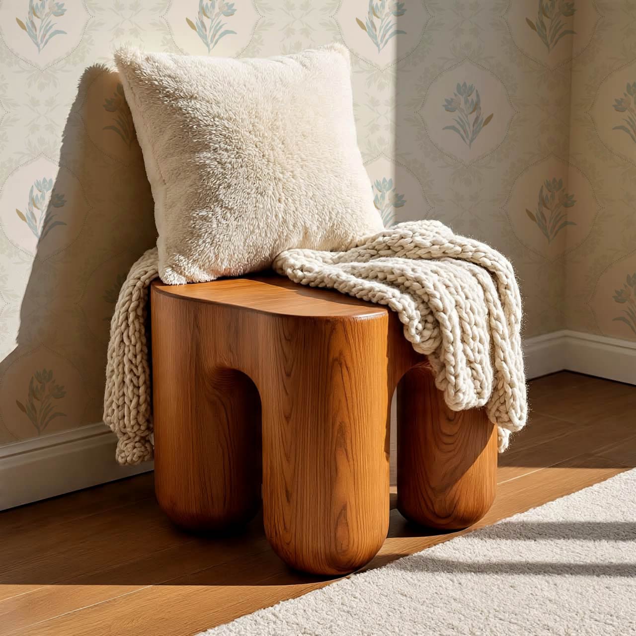 Oaklynn Baroque Blossom Blue Cream Wallpaper