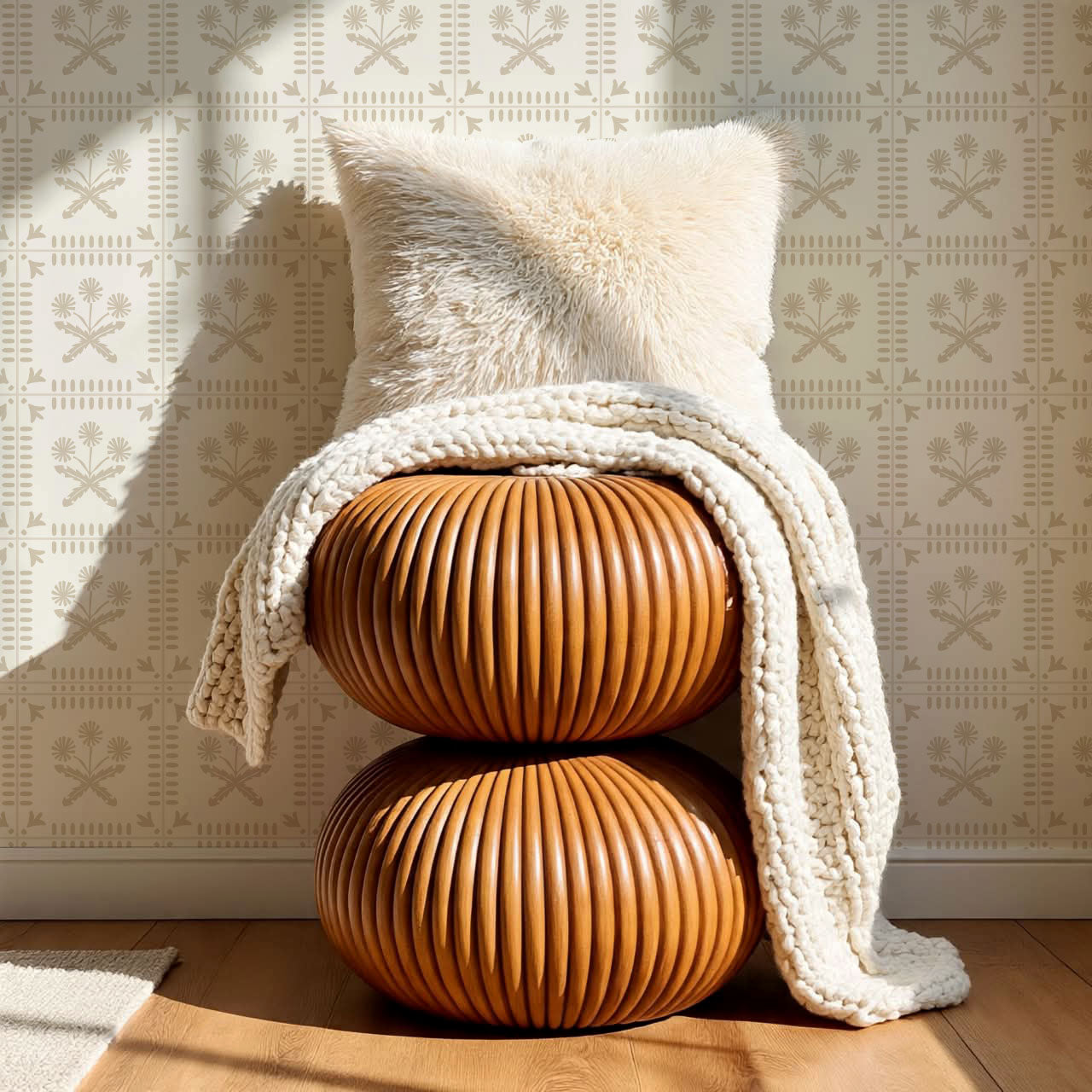 Octavie Dandelion Beige Wallpaper