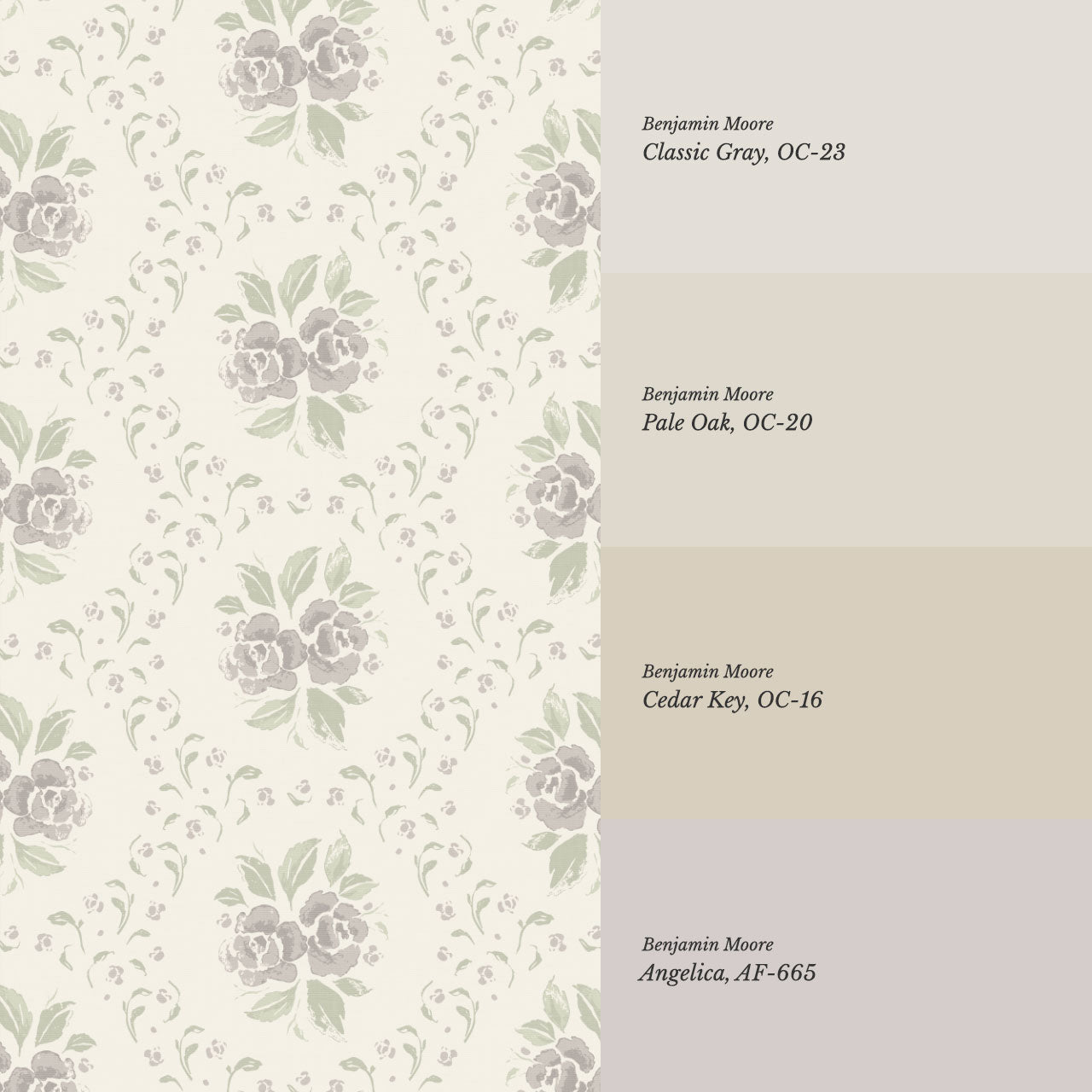 Odelia Large Bloomery Plum Cream Wallpaper