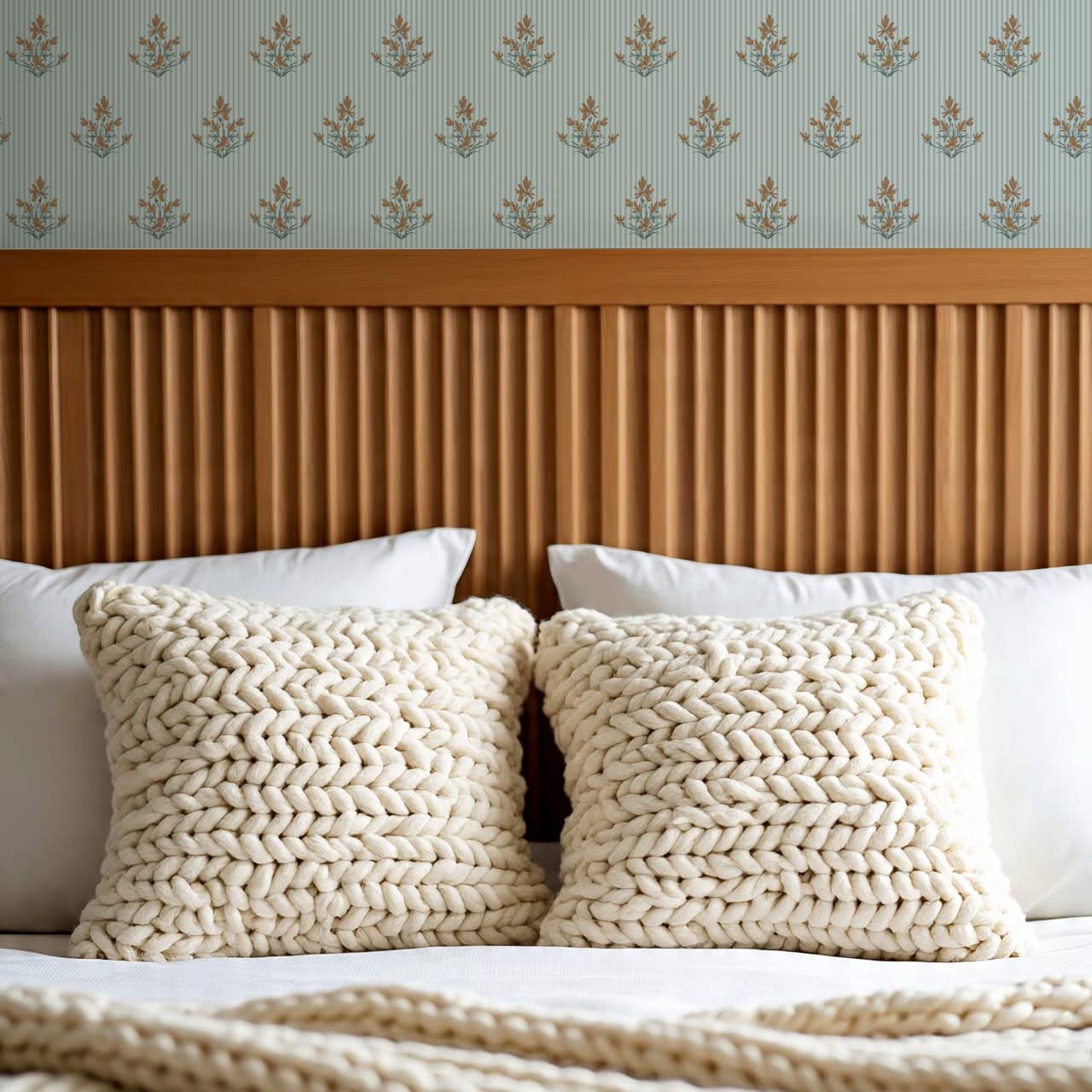 Odette Blooms Marigold Mint Wallpaper