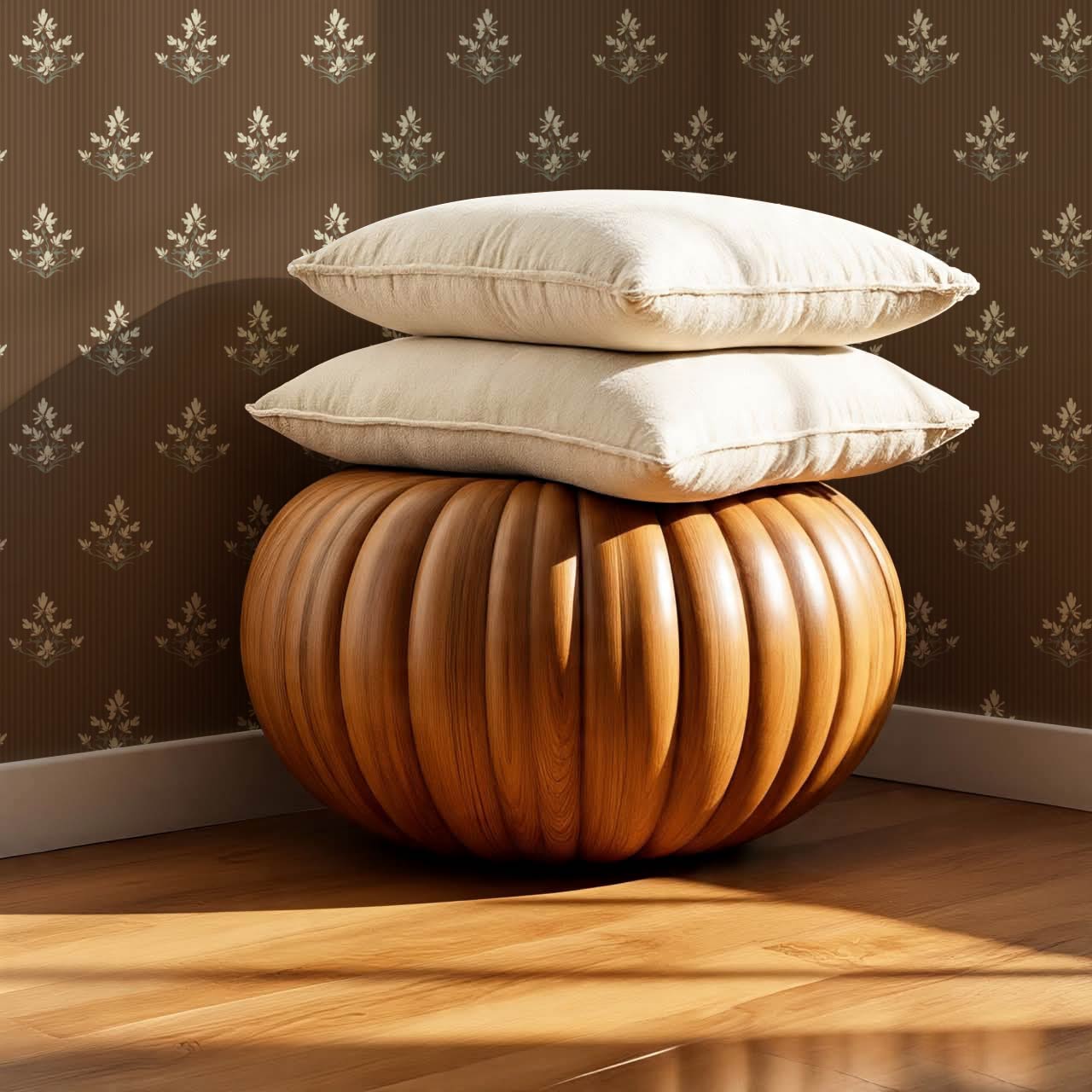 Odette Blooms Mocha Wallpaper