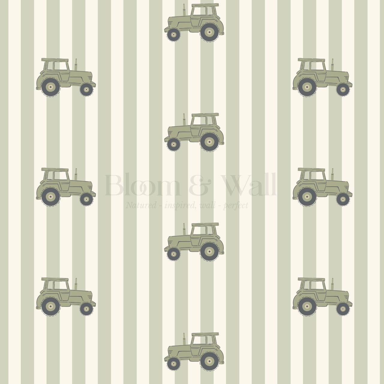 Oliver Tractors Green Stripe Tractor Wallpaper