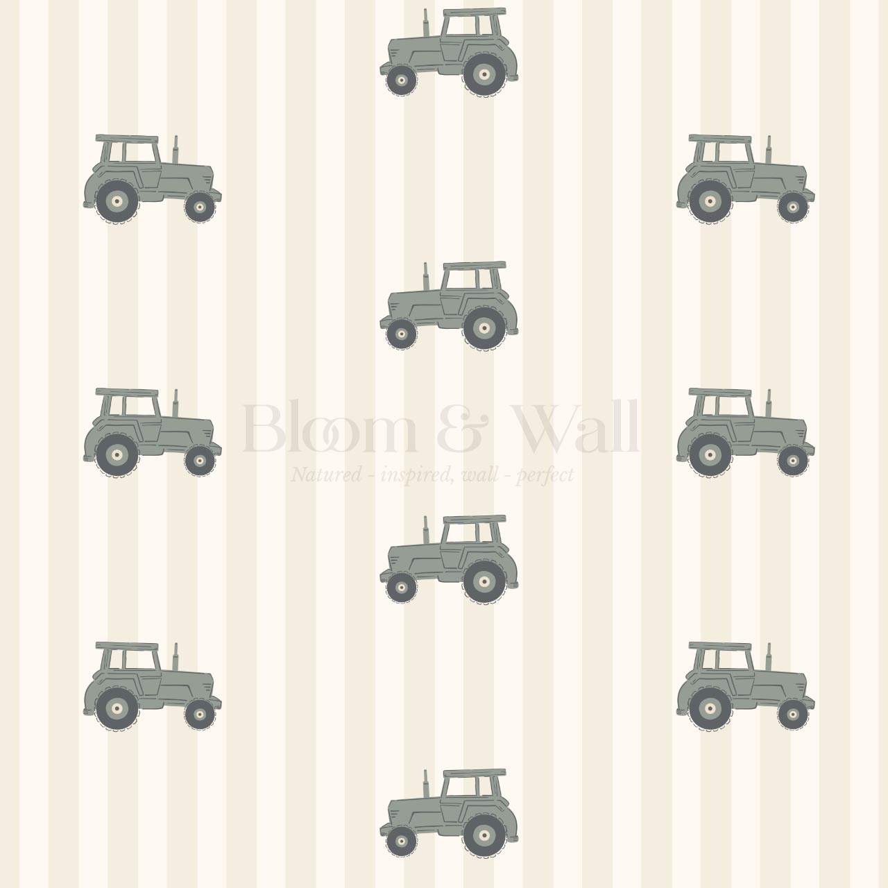 Oliver Tractors Yellow Stripe Green Tractor Wallpaper