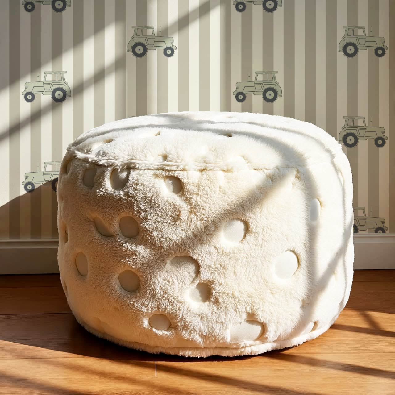 Oliver Tractors Tan Stripe Green Tractor Wallpaper