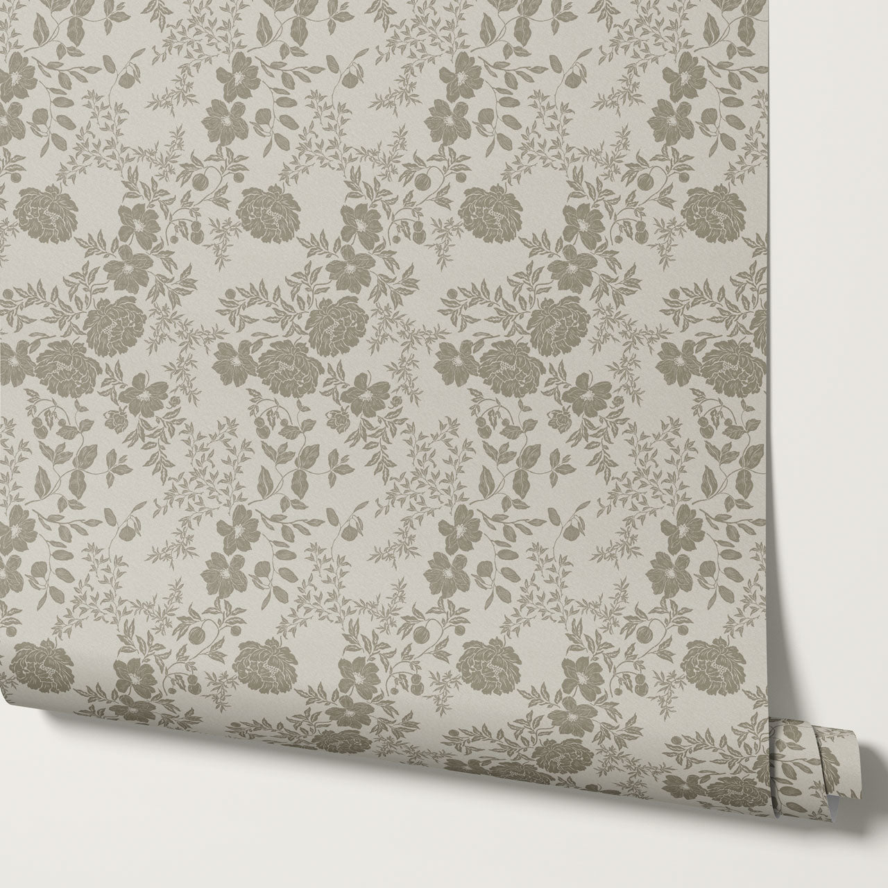 Ottilie Clay Tossed Florals Wallpaper