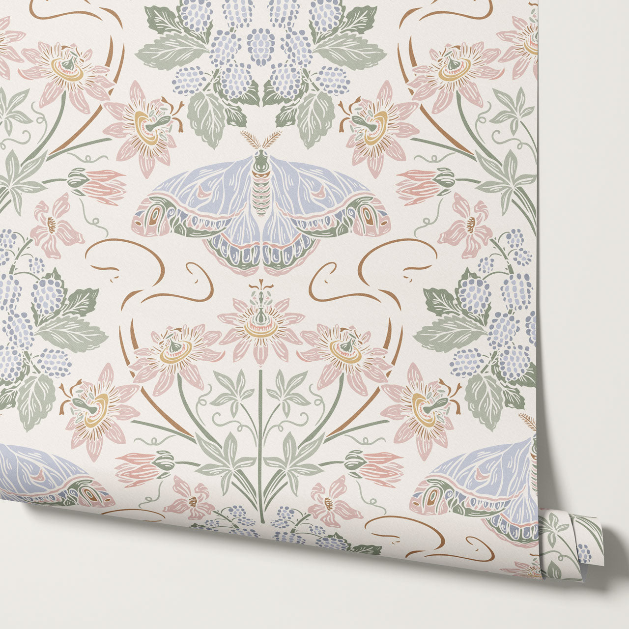Parker Passionflower Garden Pastel Wallpaper