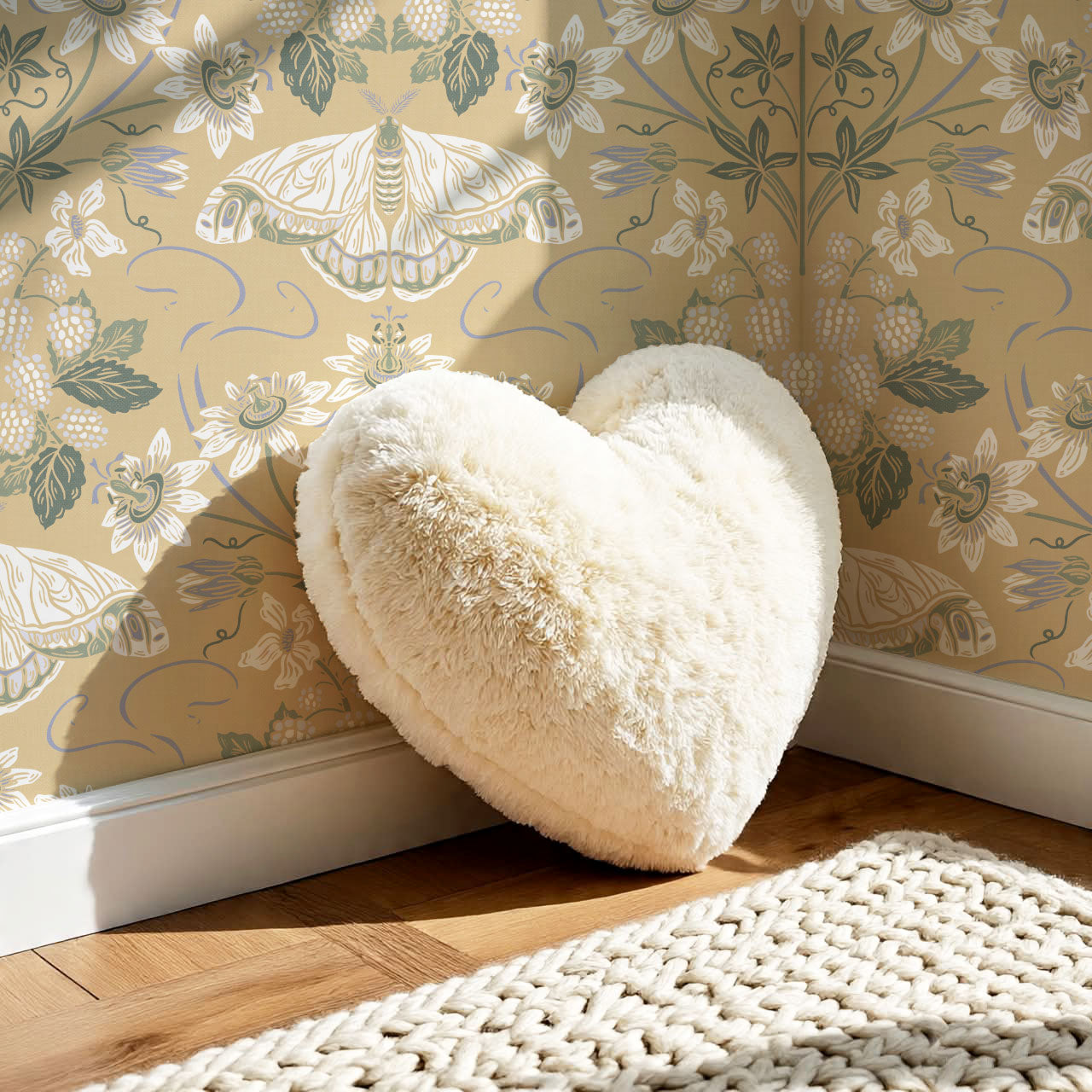 Parker Passionflower Garden Buttercup Wallpaper