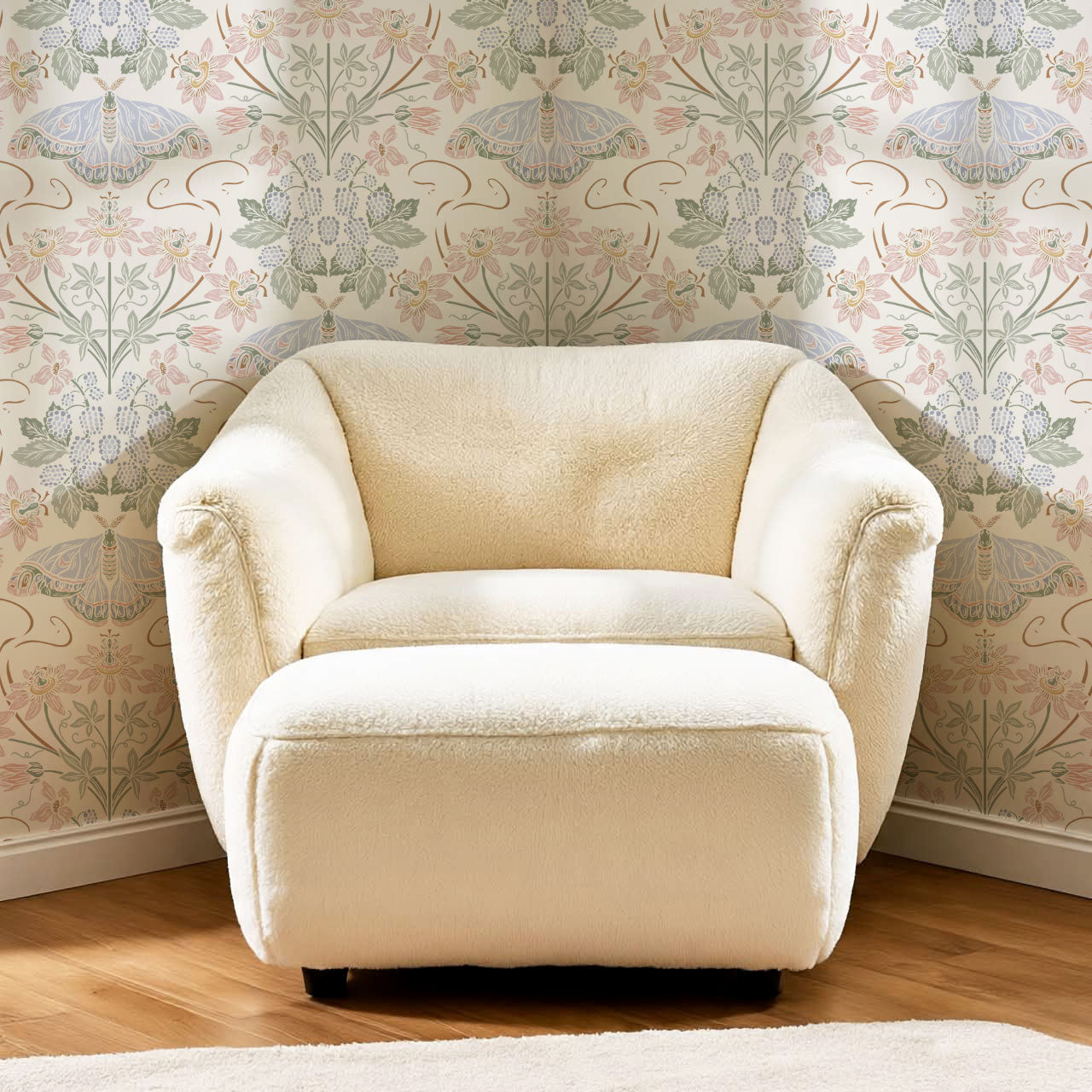 Parker Passionflower Garden Pastel Wallpaper
