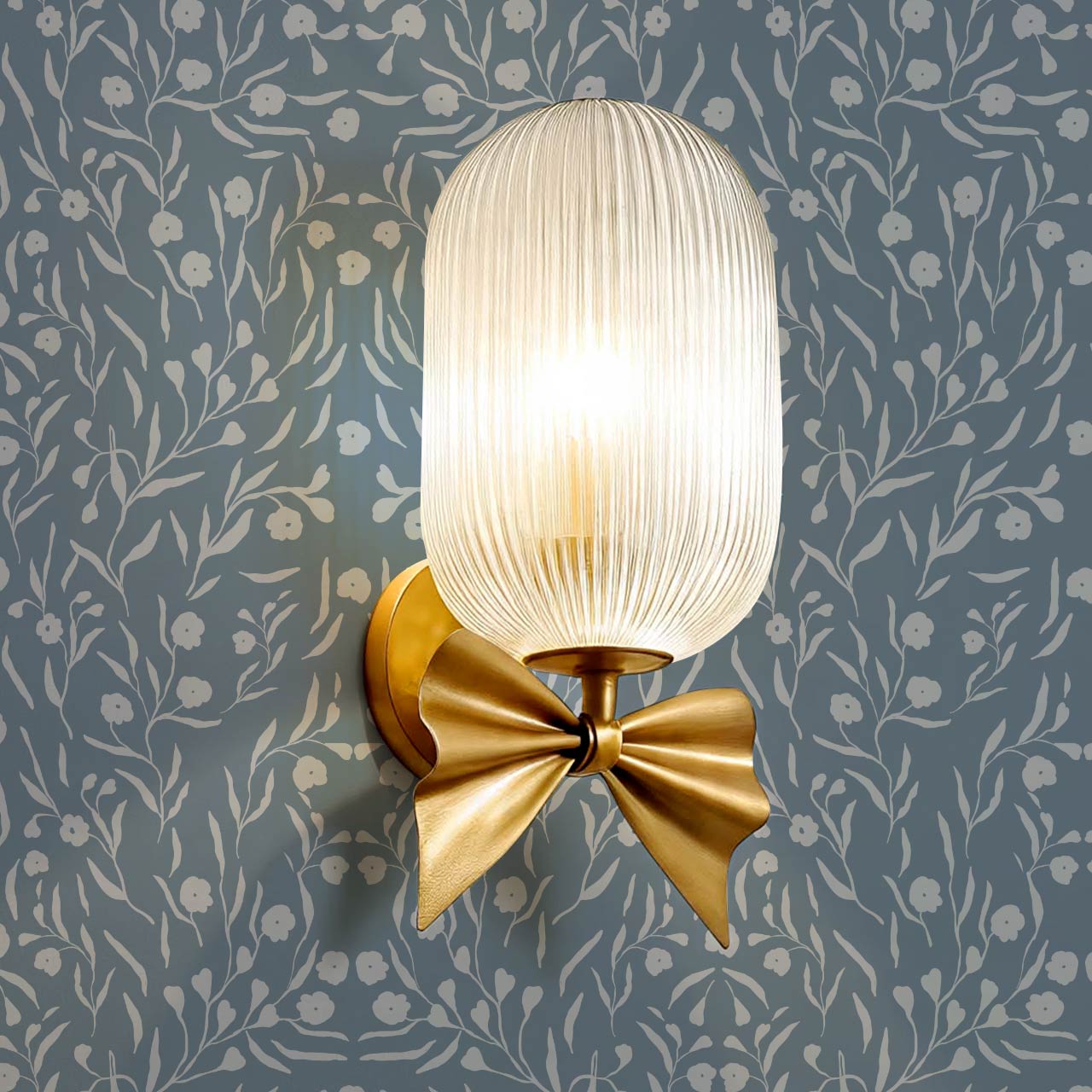 Paula Heritage Floral Blue Sky Wallpaper