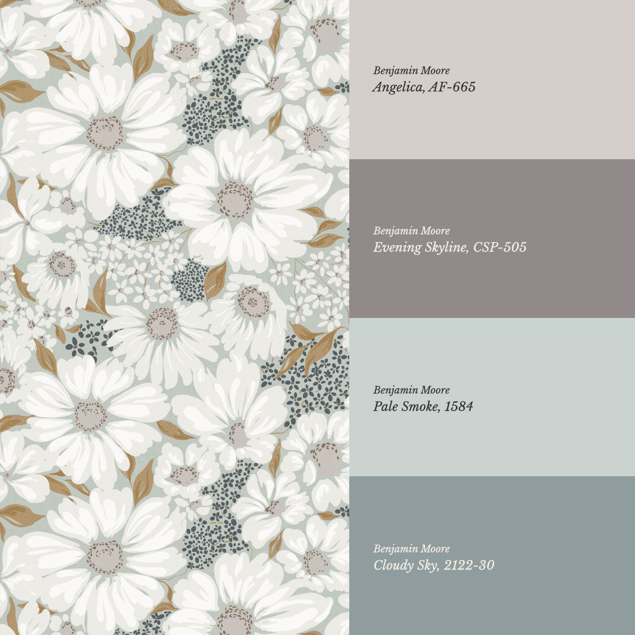 Pauline Daisy Bouquet Sky Wallpaper