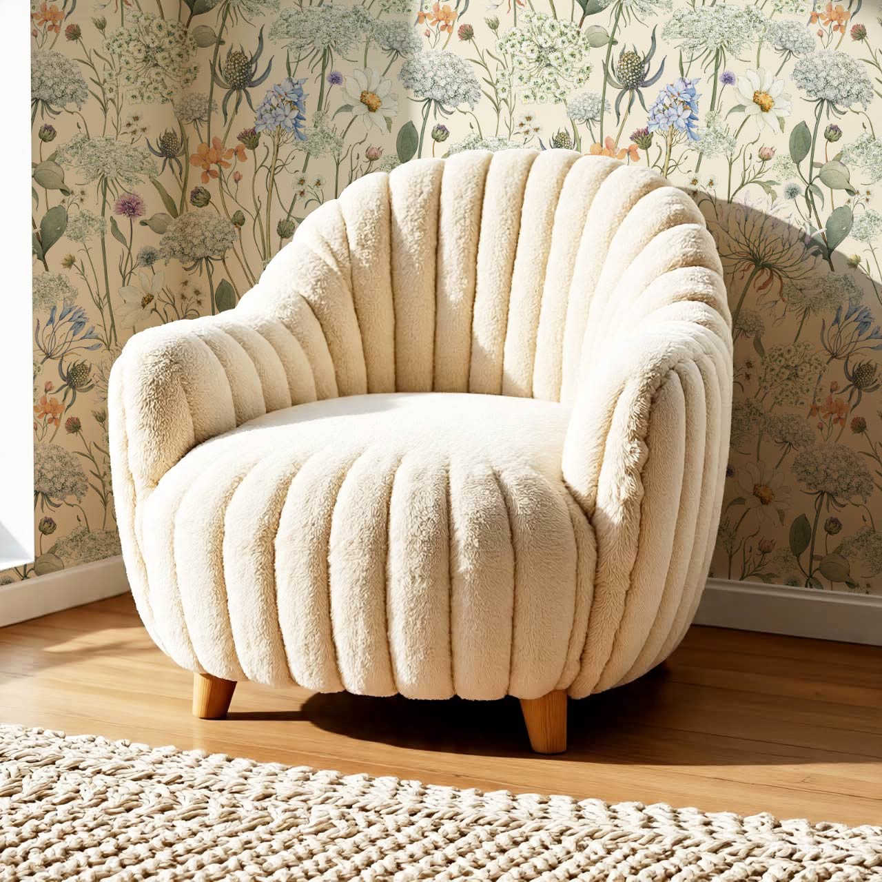 Perlette Wildflower Whisper Cream Wallpaper