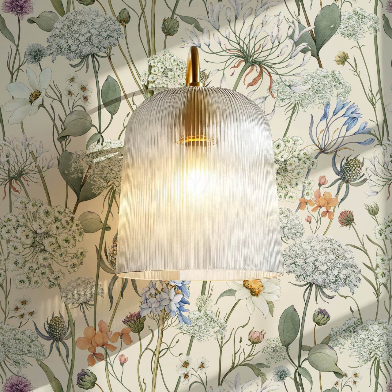 Perlette Wildflower Whisper Cream Wallpaper