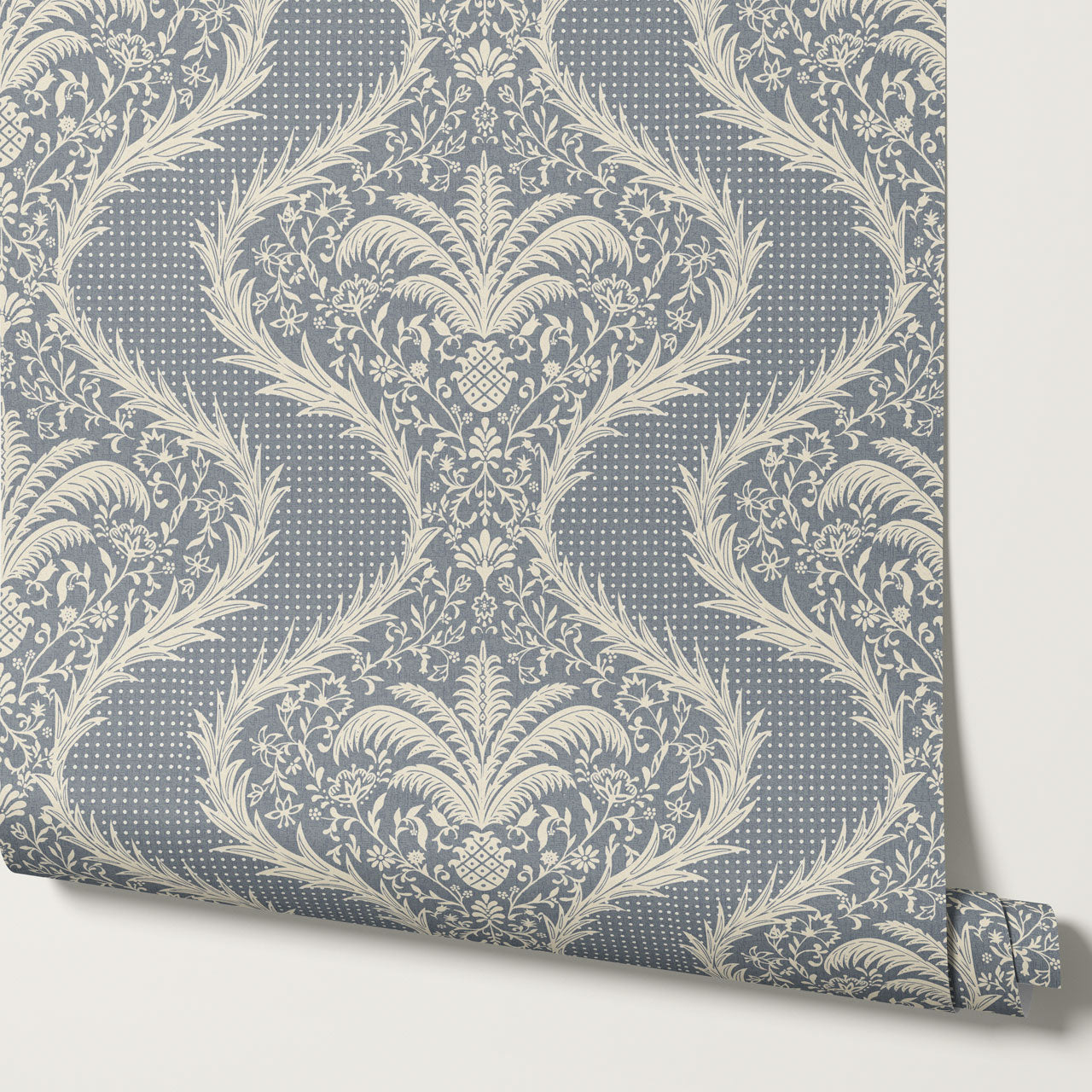 Peyton Esperanza Vines French Blue Wallpaper