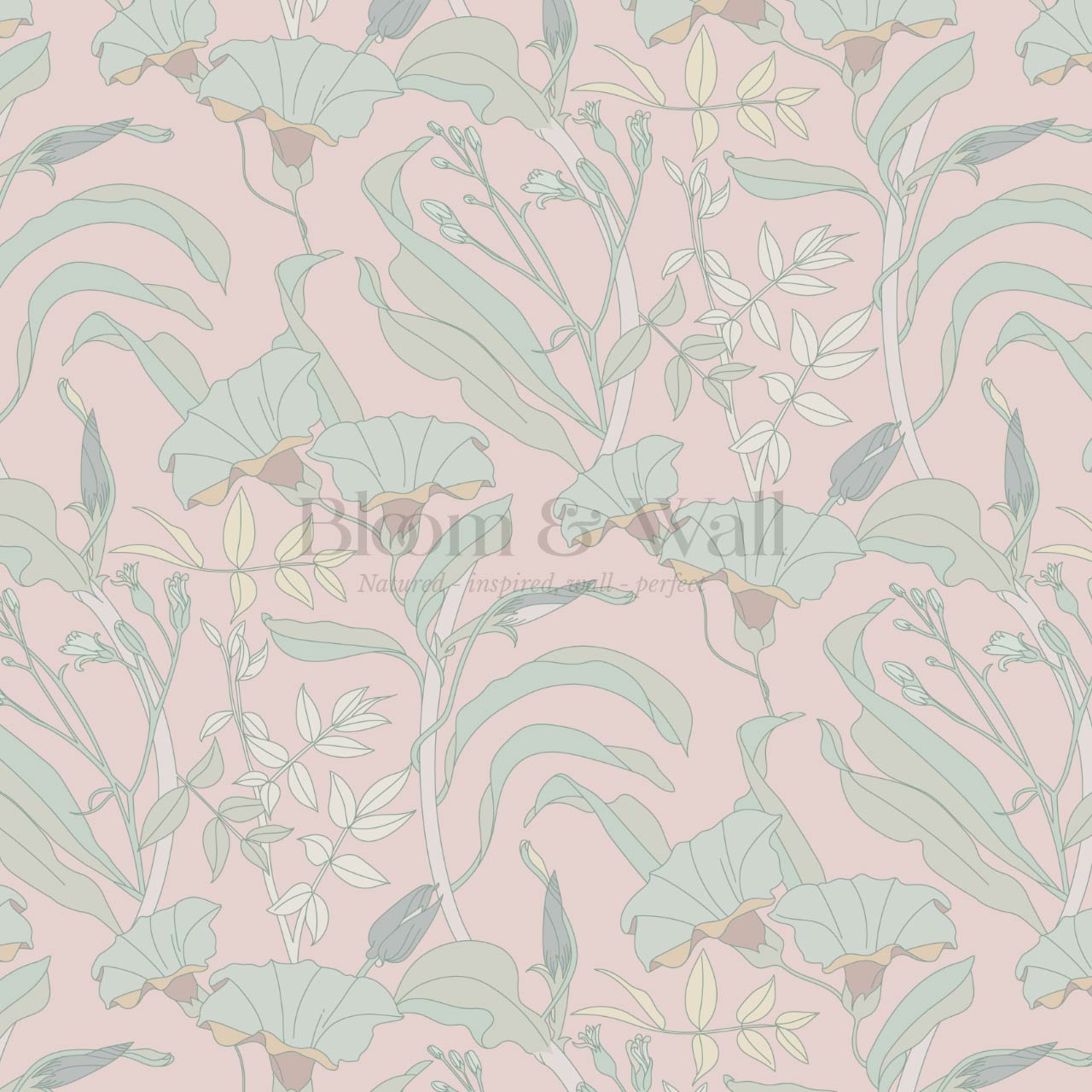 Phoebe Bindweed Pastel Wallpaper