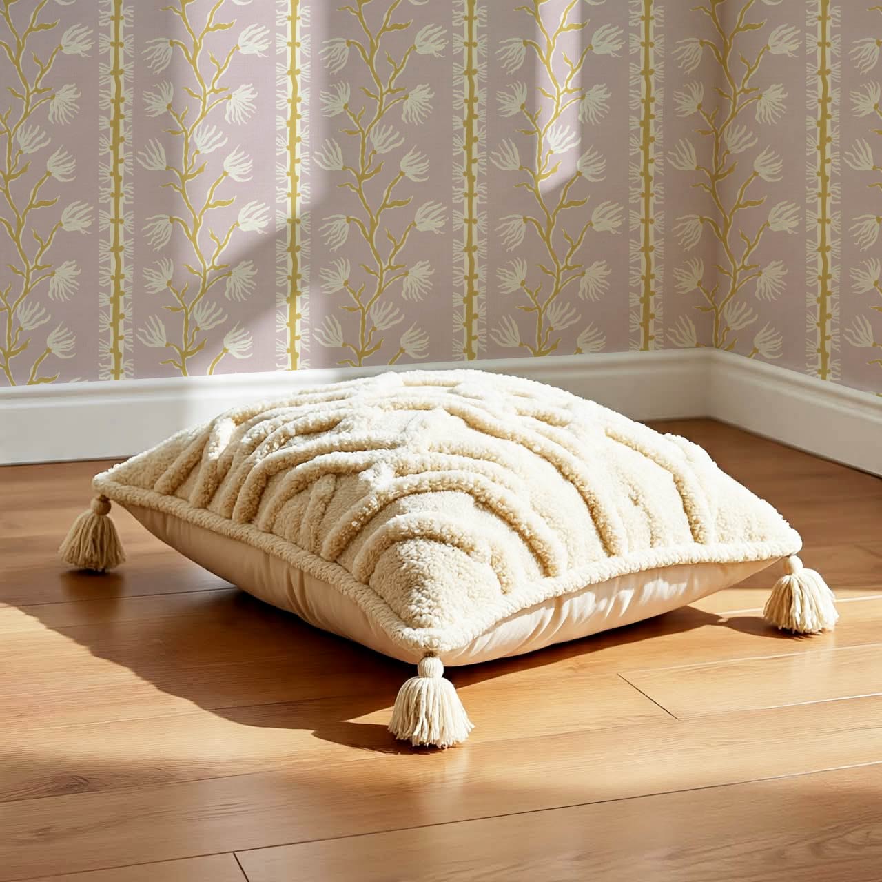 Pilar Branches Pale Lilac Blush Cream Wallpaper