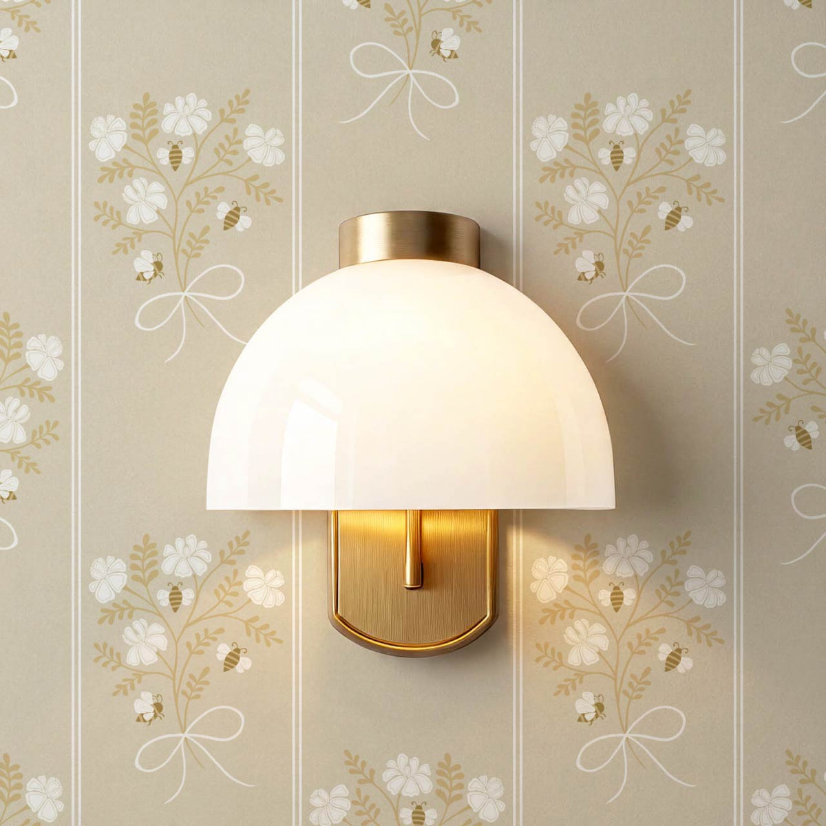 Pipa Blossom Bees Beige Honey Wallpaper